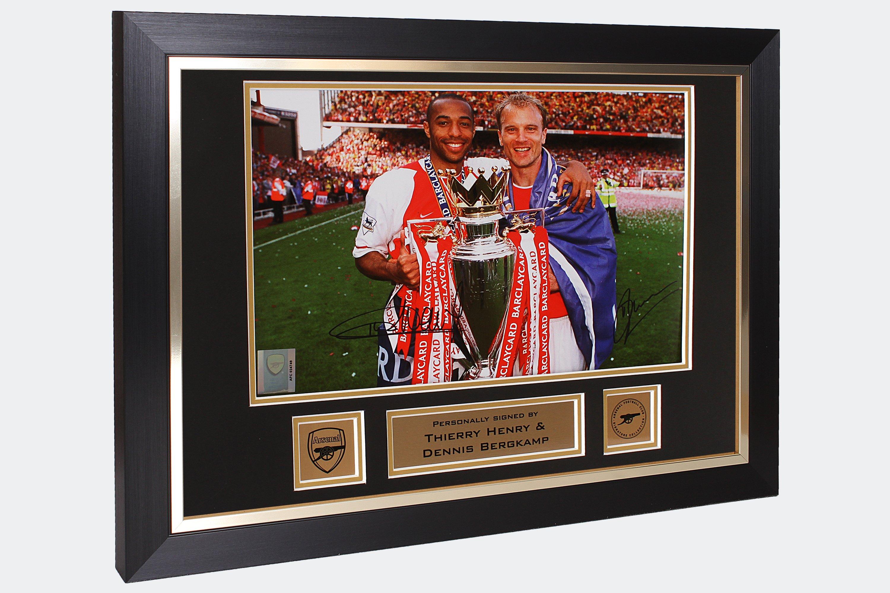 Arsenal Henry & Bergkamp Framed Signed Prem Winners 2004 Print