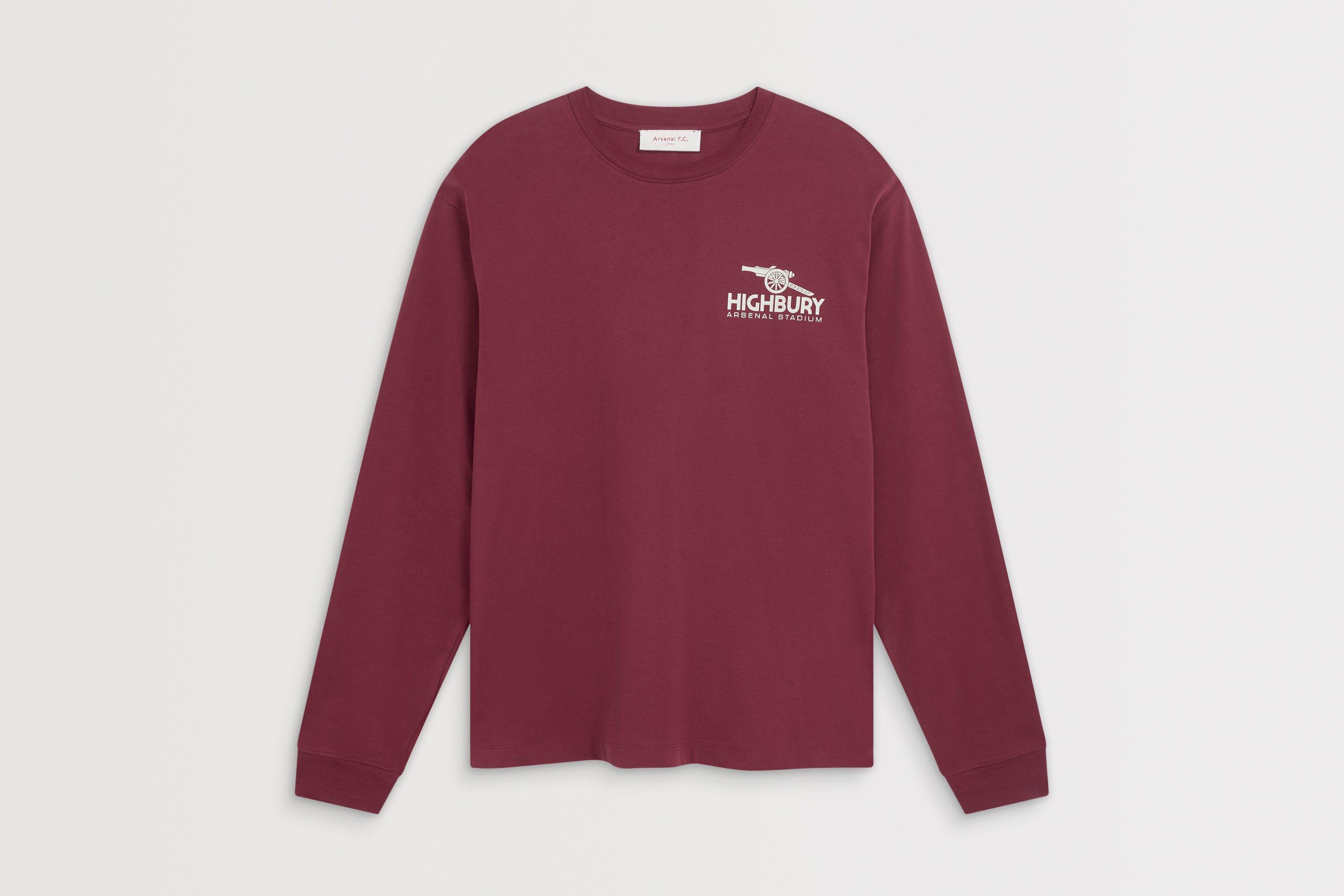 Arsenal Classics Burgundy East Stand Long Sleeved T-Shirt