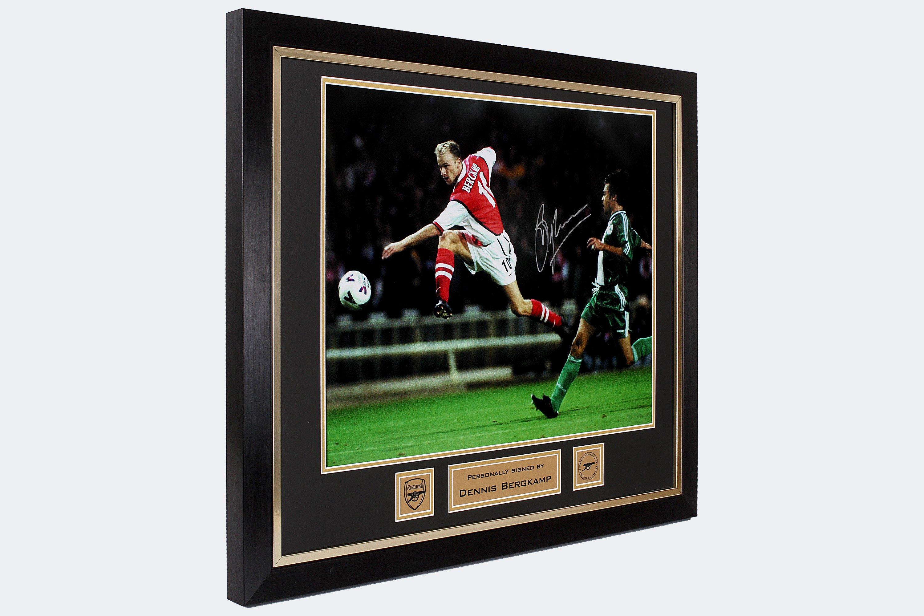 Arsenal Framed Signed Bergkamp Volley Print