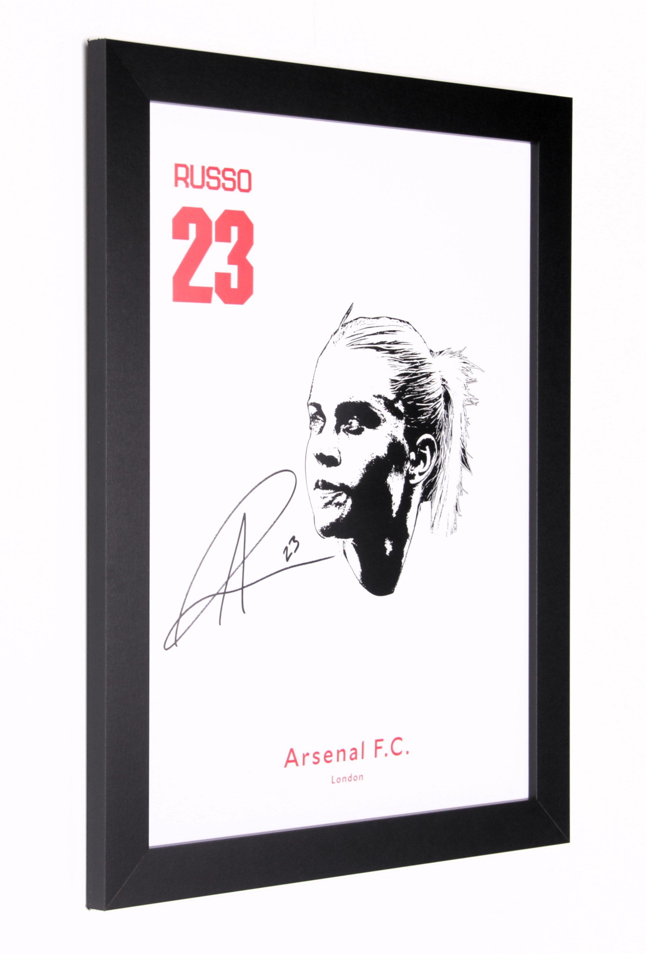 Arsenal Framed Digital Signed Headshot RUSSO