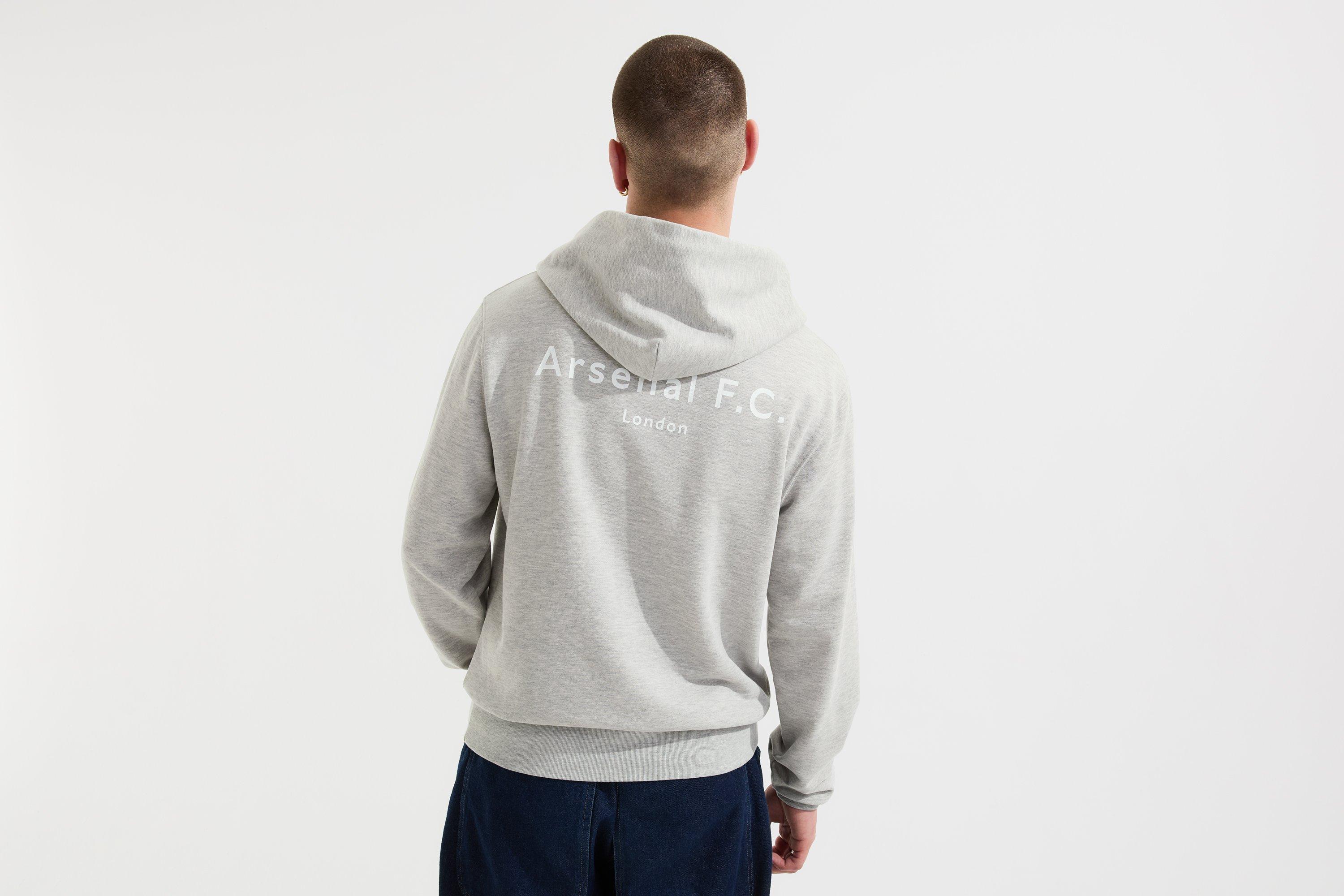 Arsenal Essentials Grey Chapman Hoodie