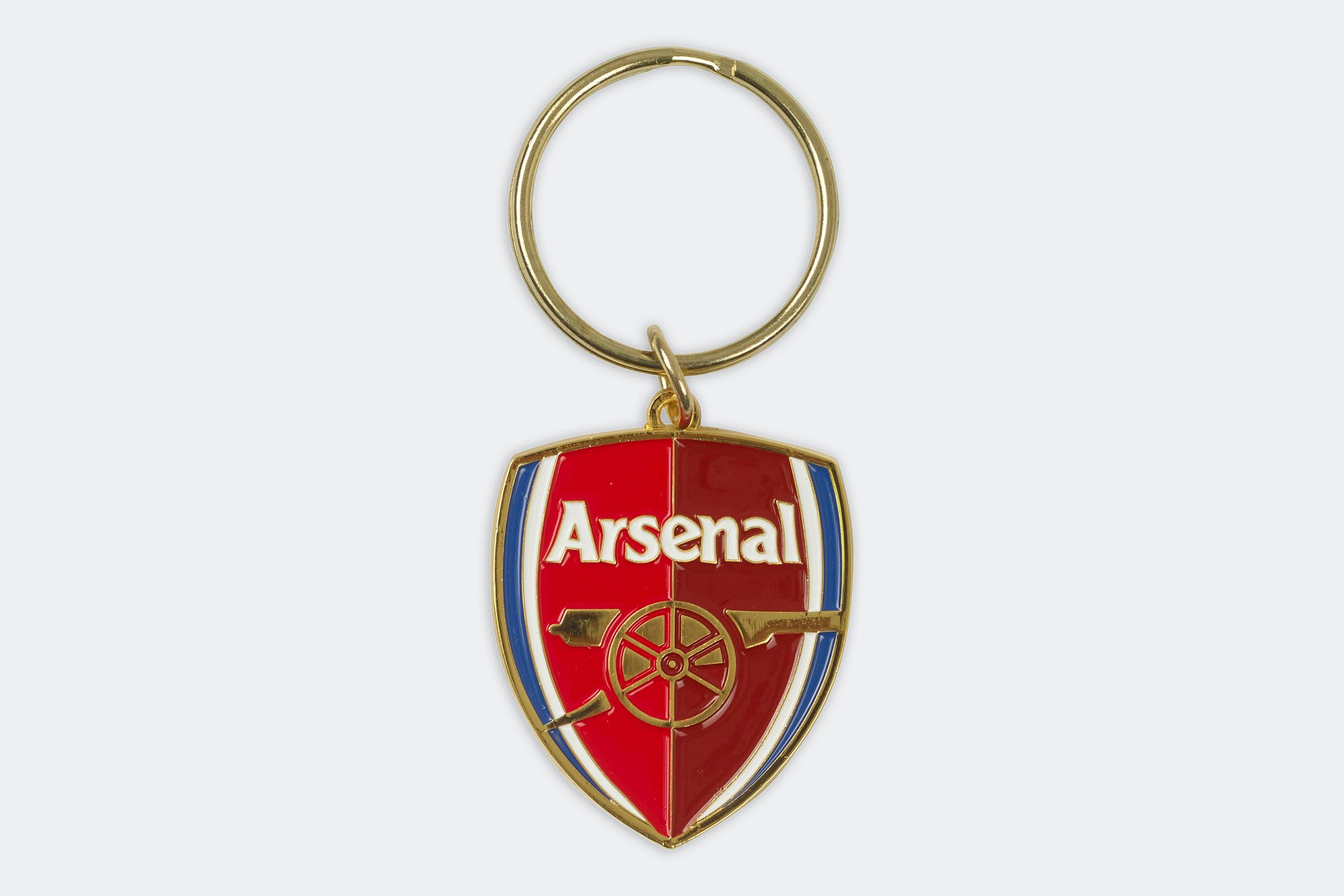Arsenal Crest Keyring and Badge Set