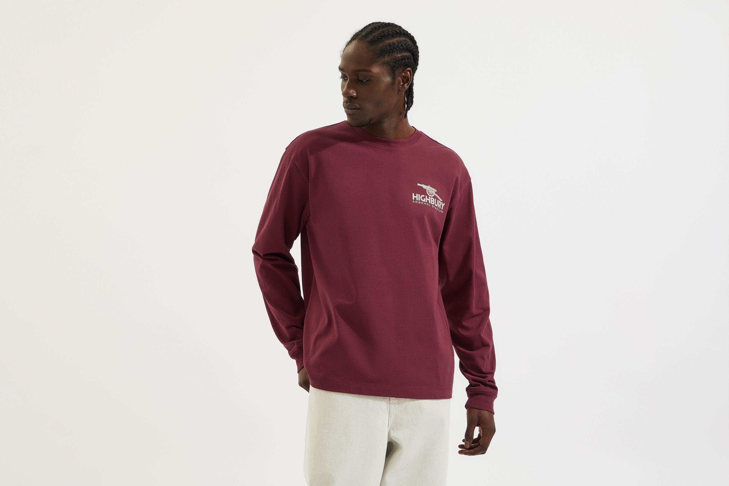 Arsenal Classics Burgundy East Stand Long Sleeved T-Shirt