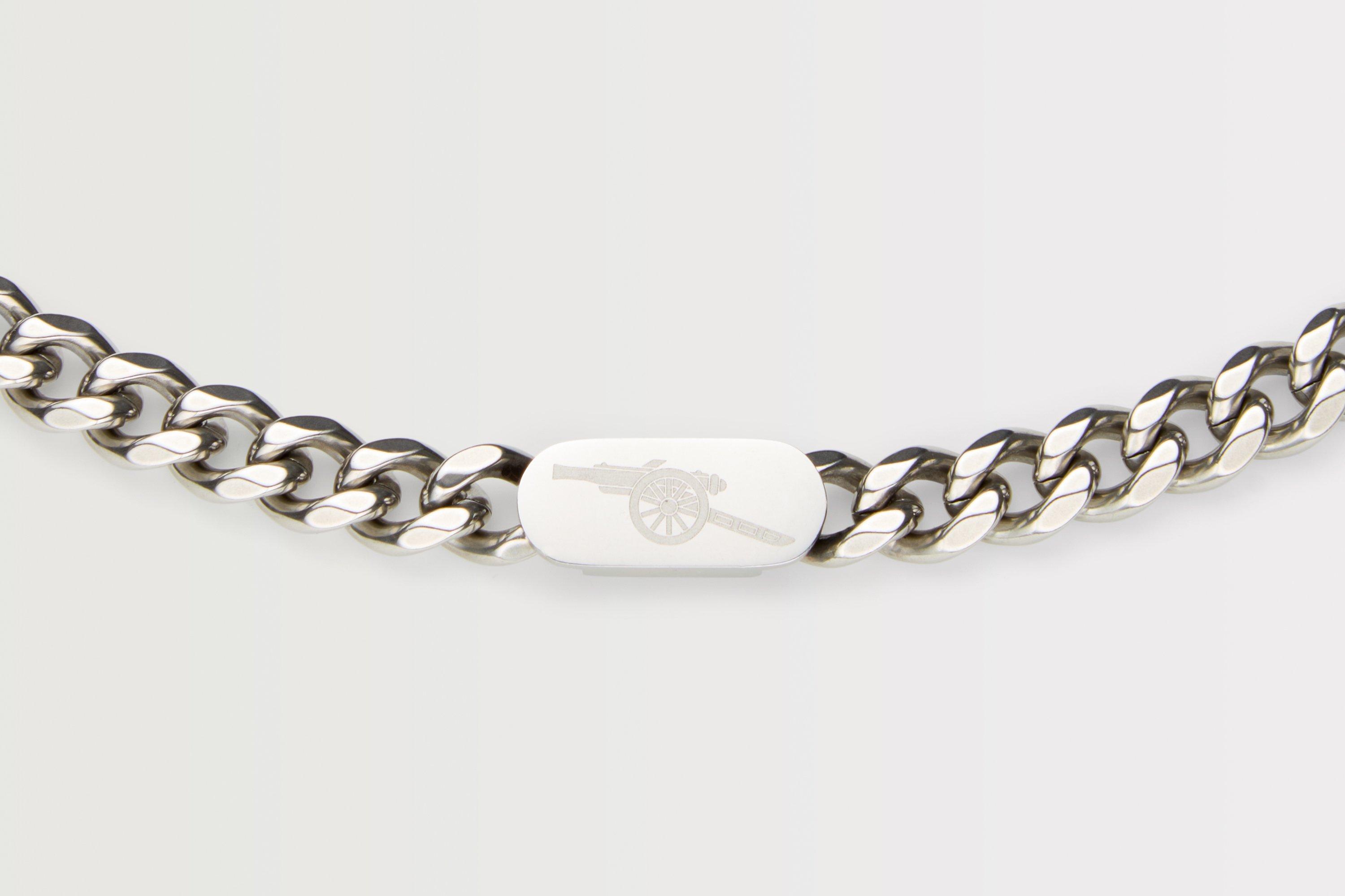 Arsenal Stainless Steel Cannon Curb Necklace