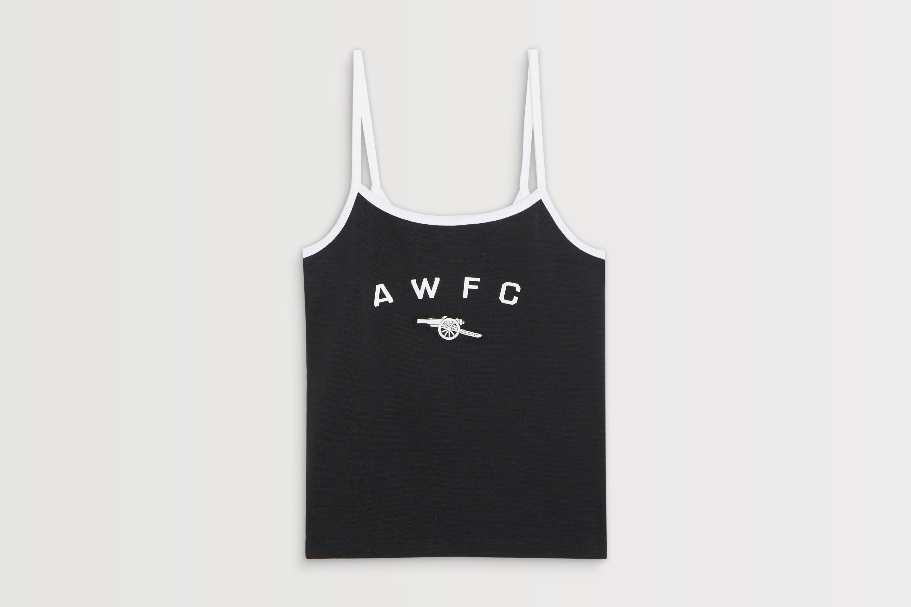 Arsenal AWFC Womens Black Ribbed Tank