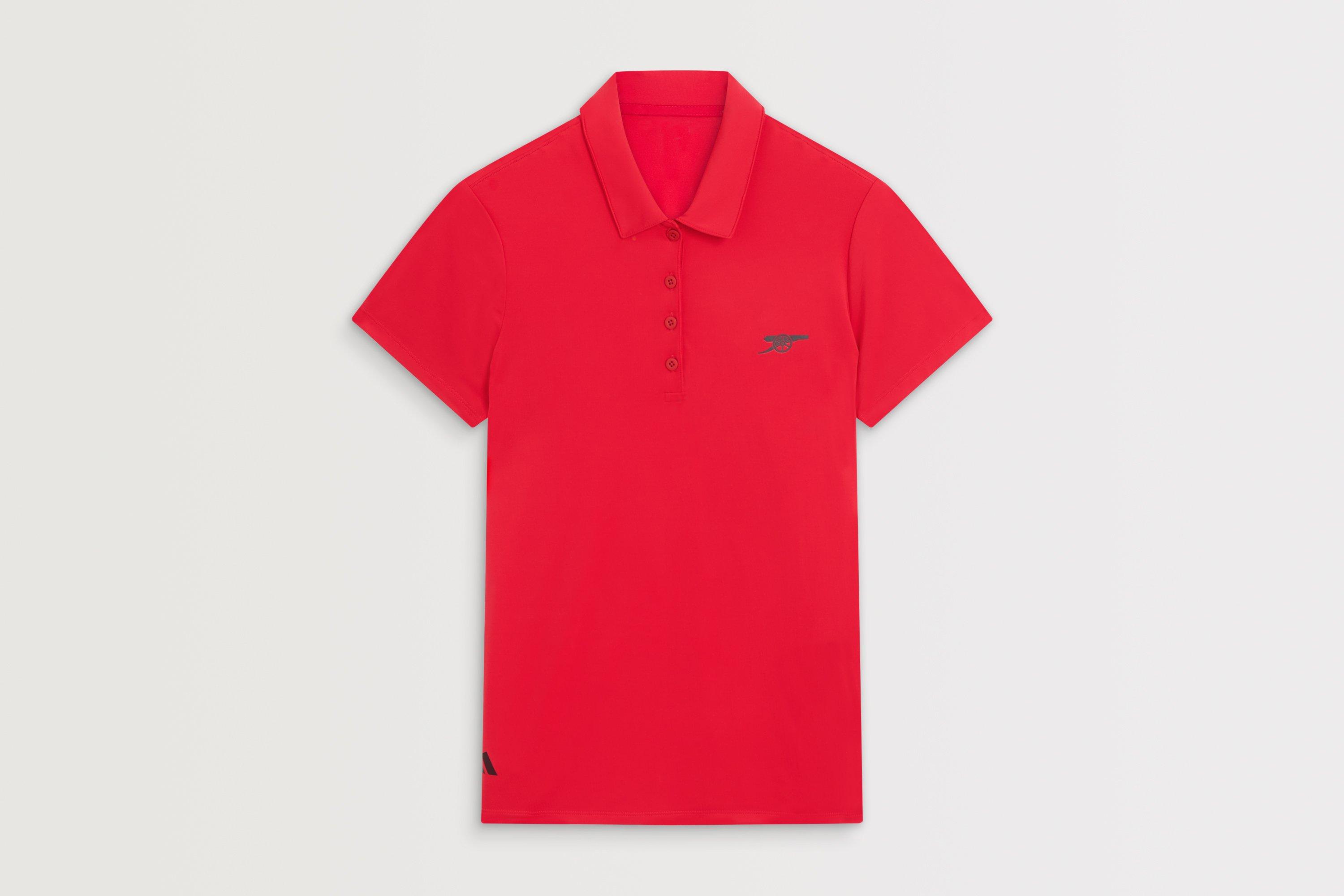 Arsenal adidas Womens Golf Red Polo Shirt