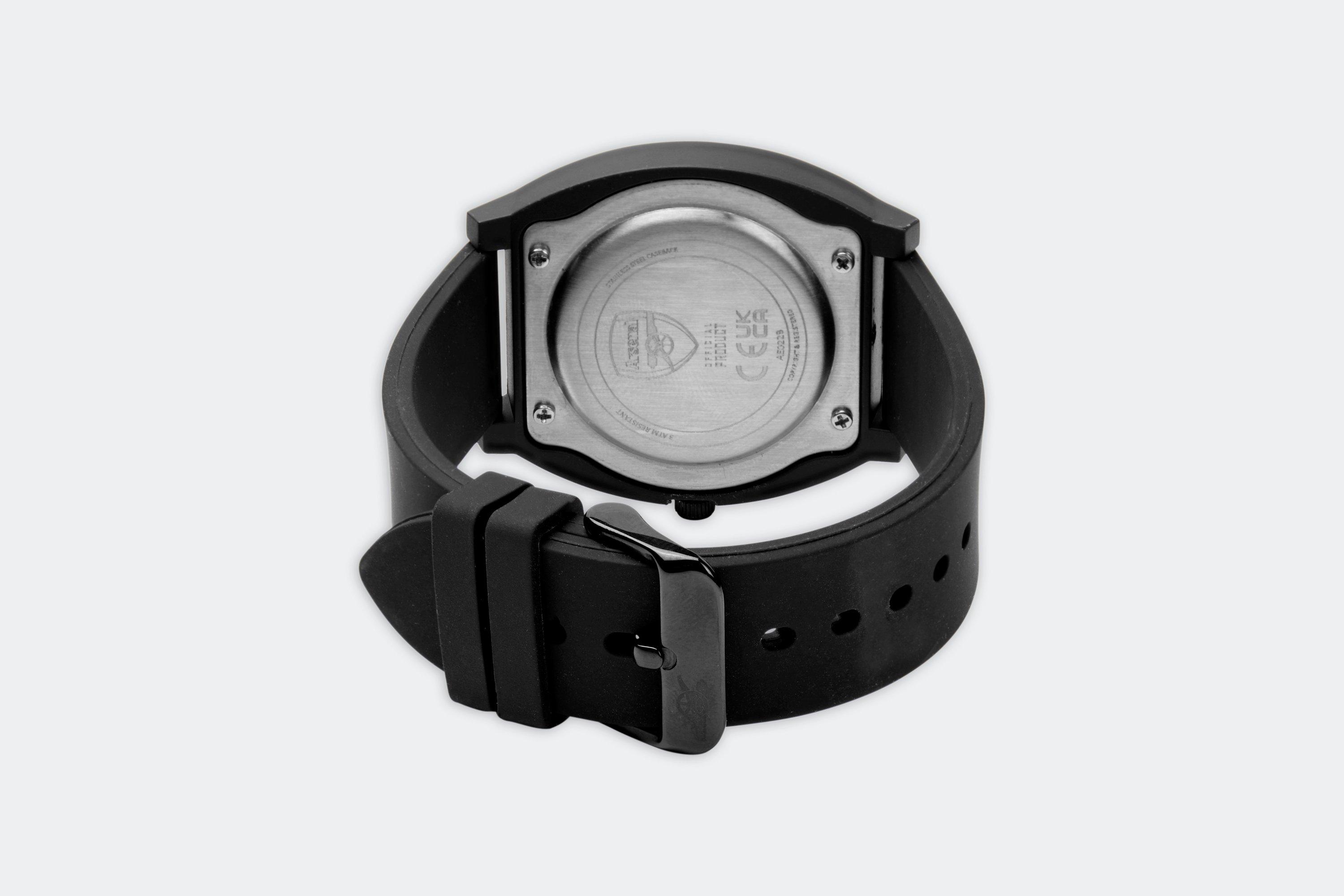 Arsenal Black Silicon Cannon Strap Watch