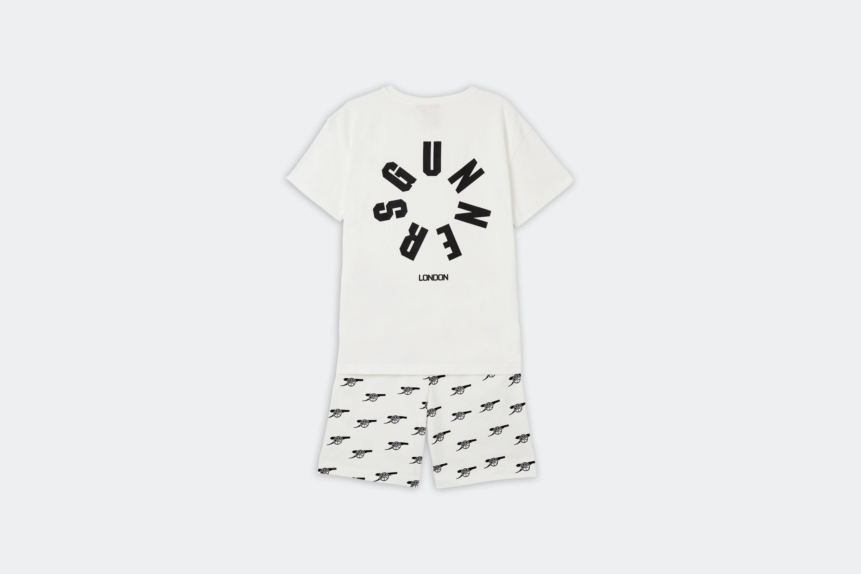 Arsenal Boys White Gunners Pyjamas