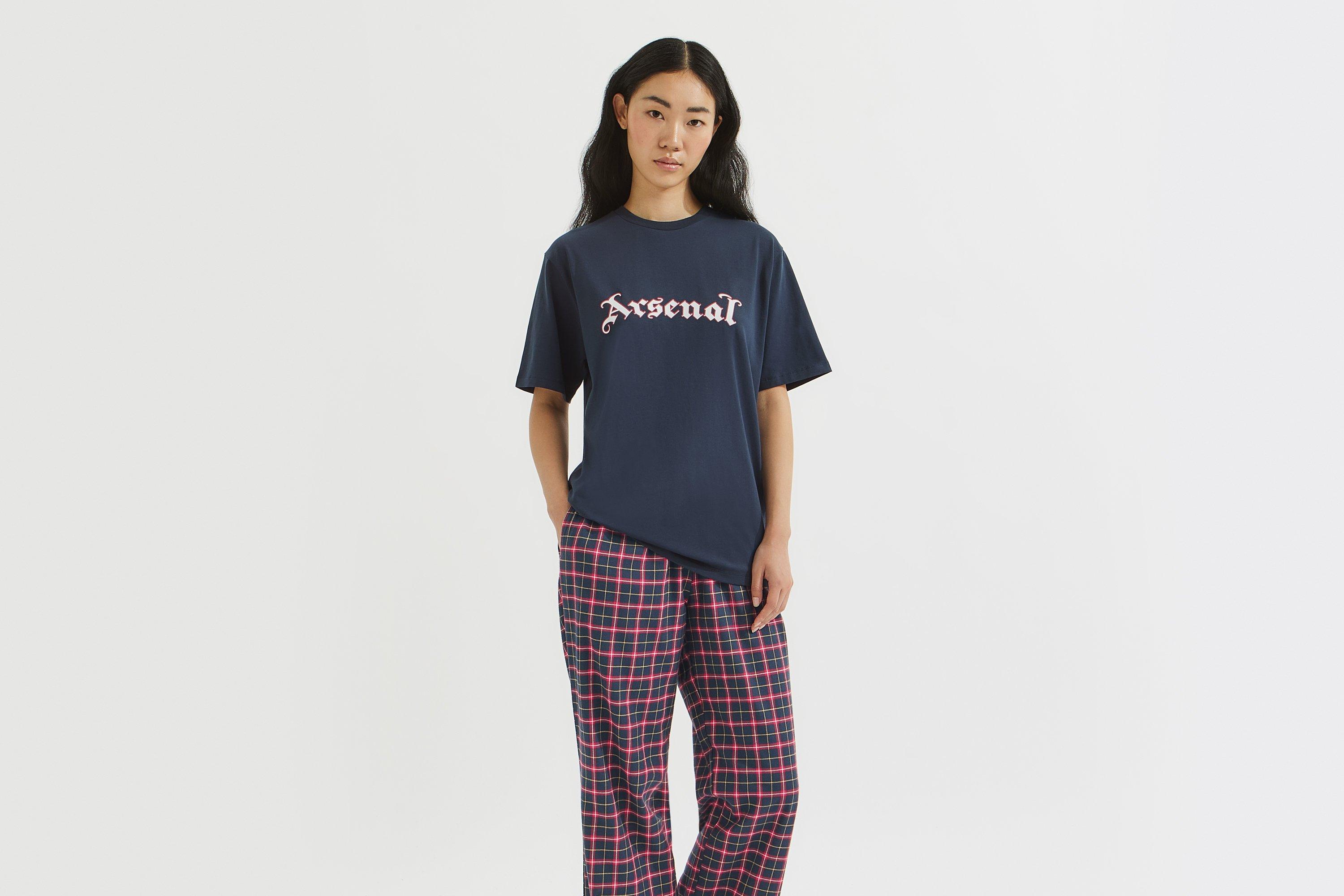 Arsenal Essentials Womens Gothic Check Pyjama Set