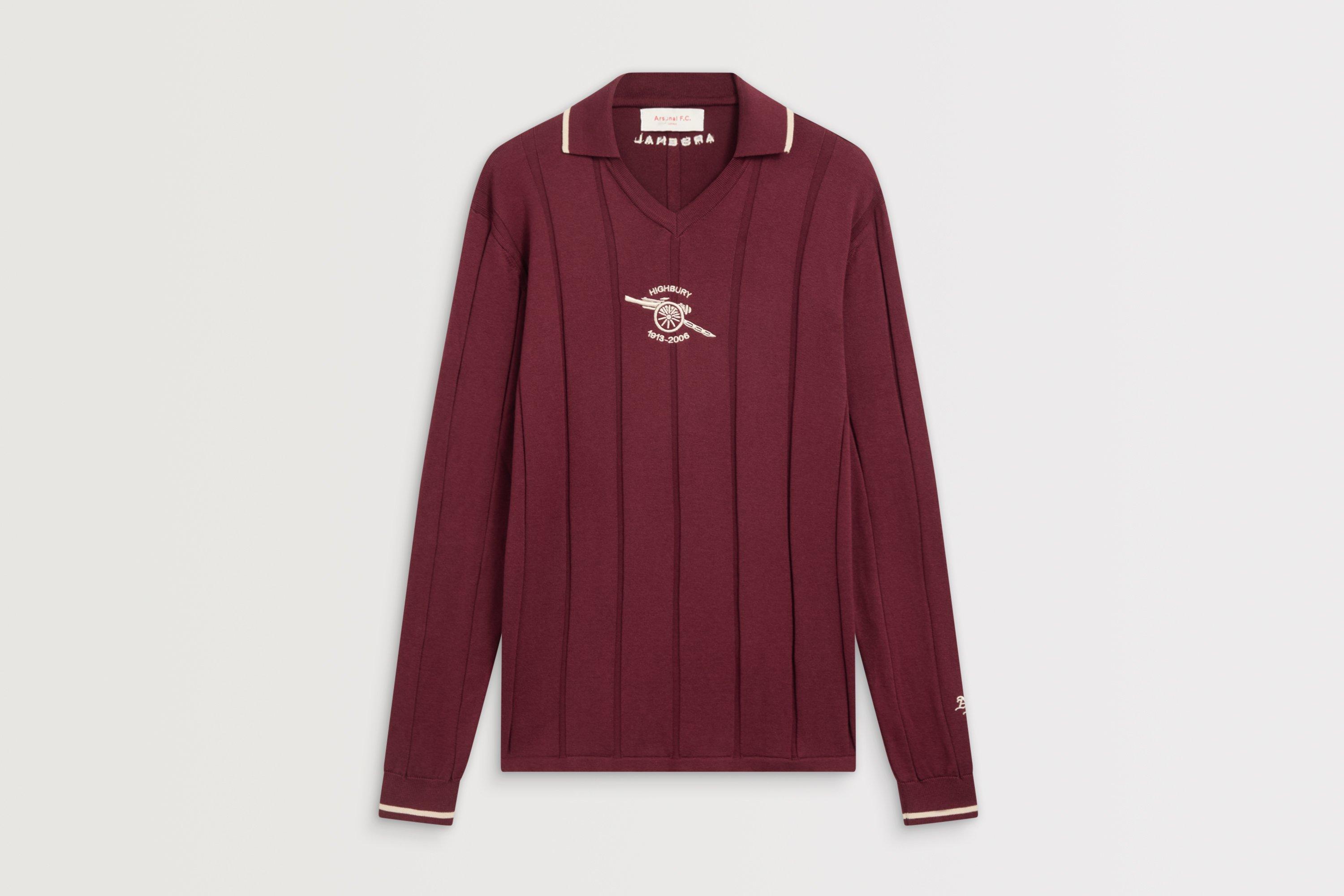 Arsenal Classics Claude Knitted Long Sleeved Polo Shirt