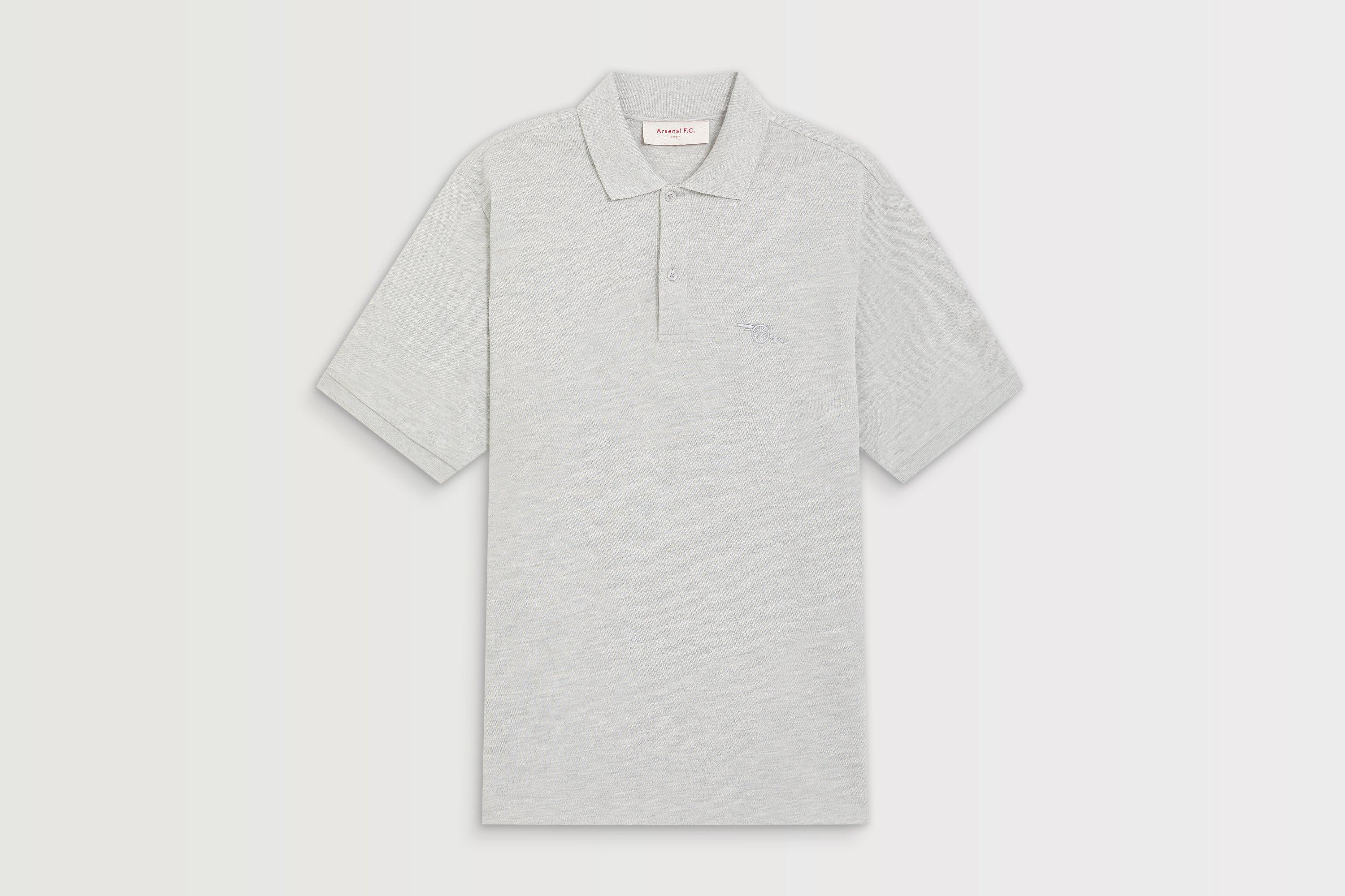 Arsenal Essentials Grey Cannon Polo Shirt