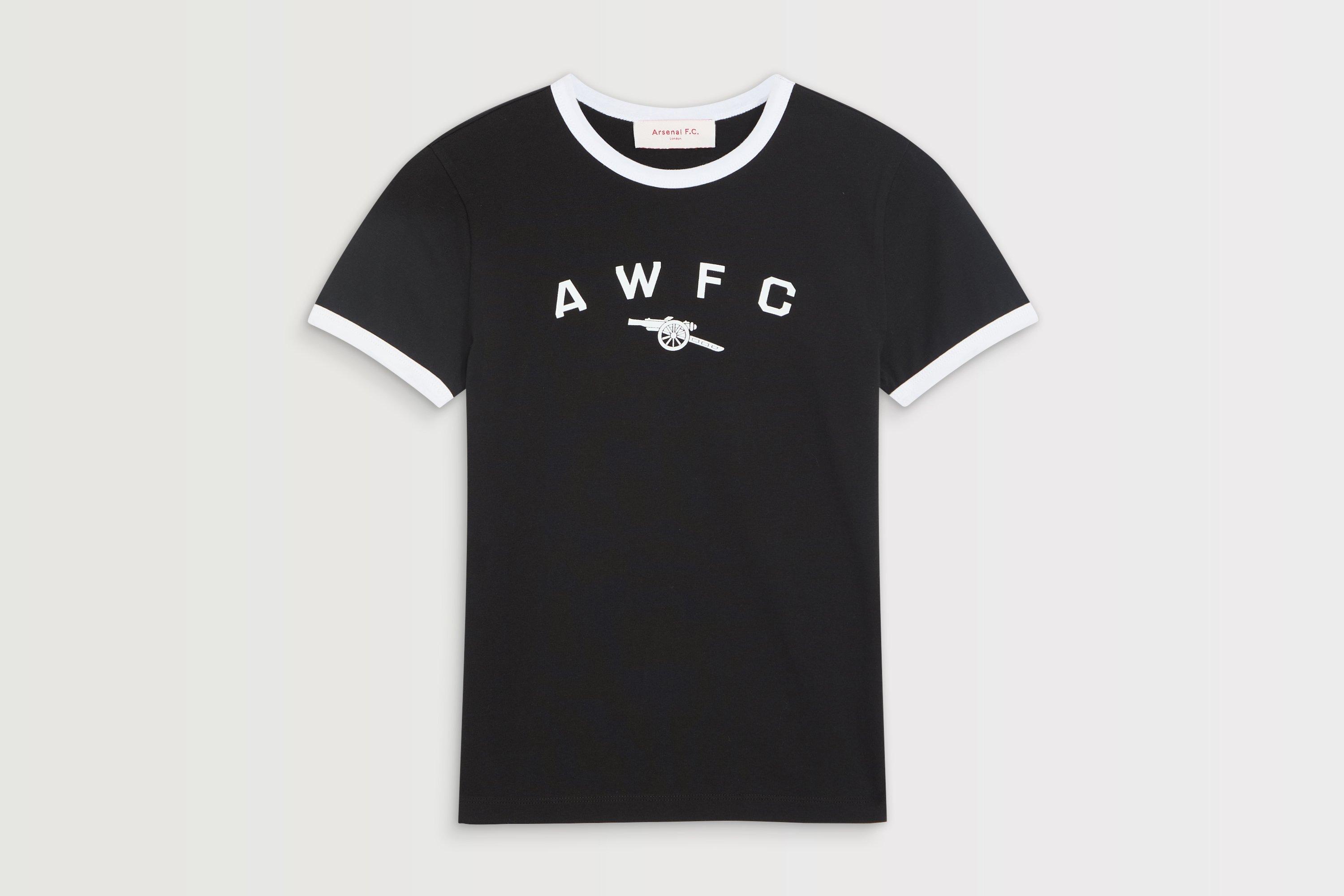 Arsenal AWFC Womens Black Baby Tee