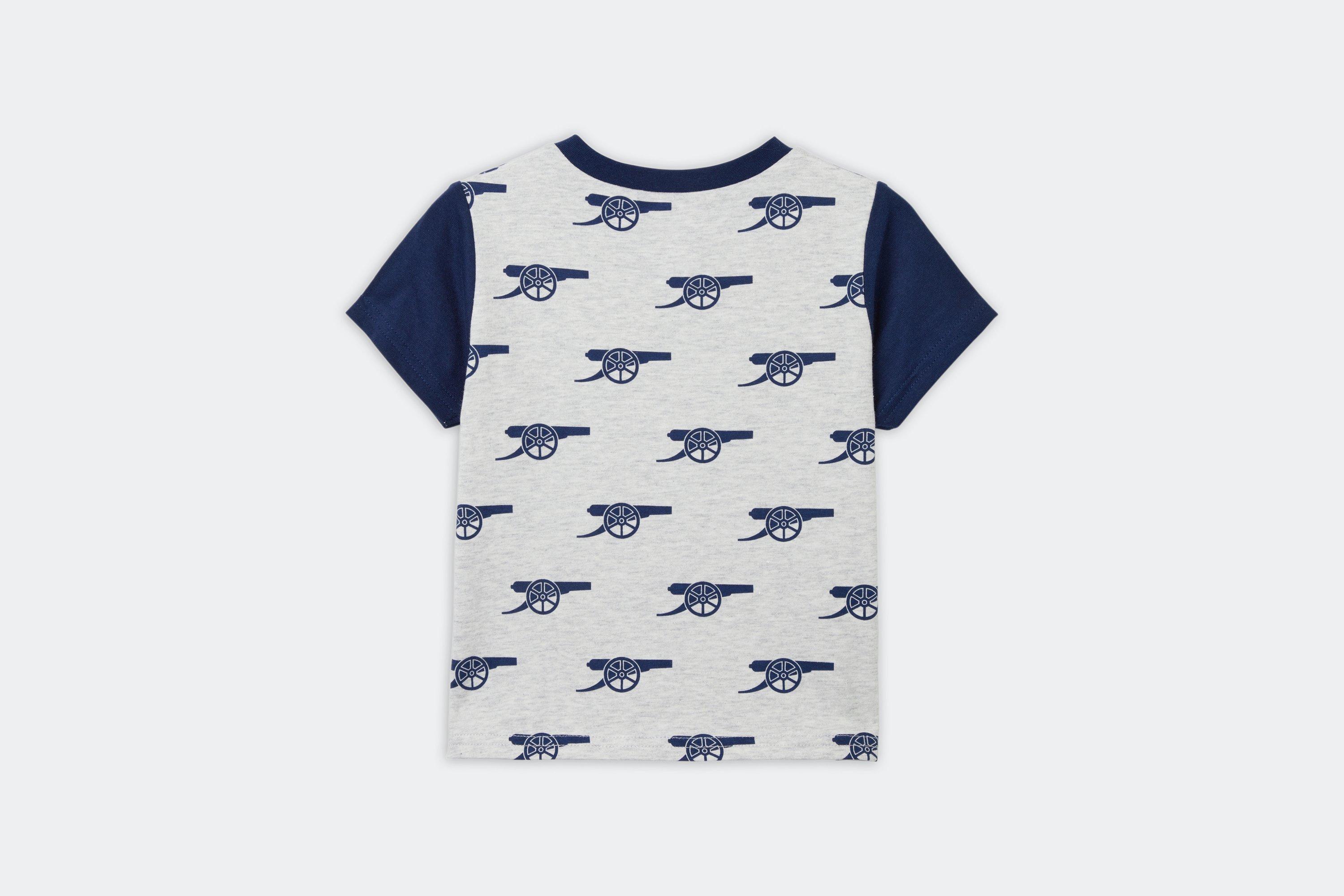 Arsenal Baby Grey Printed Cannon T-Shirt