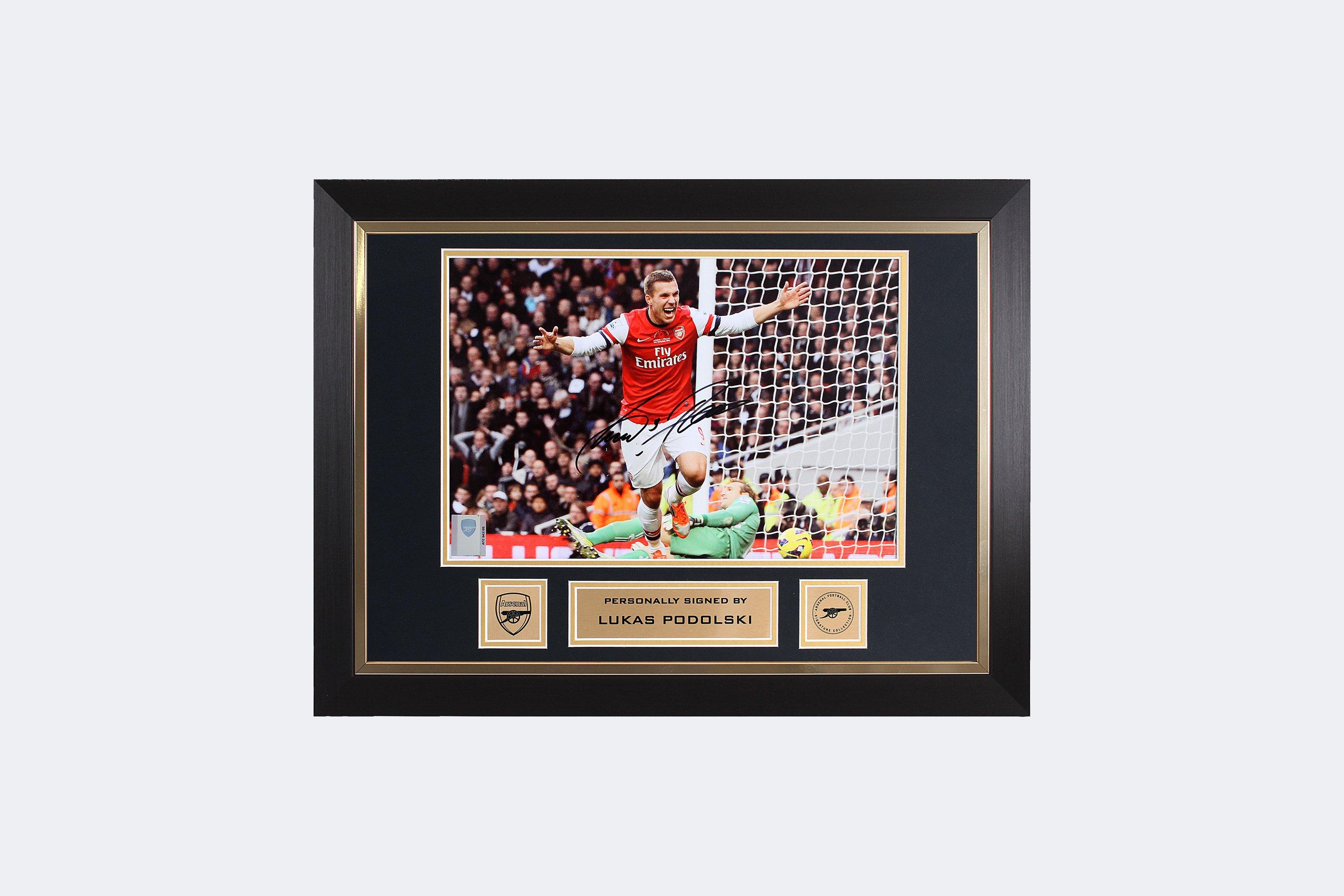 Arsenal Framed Signed Lukas Podolski Print