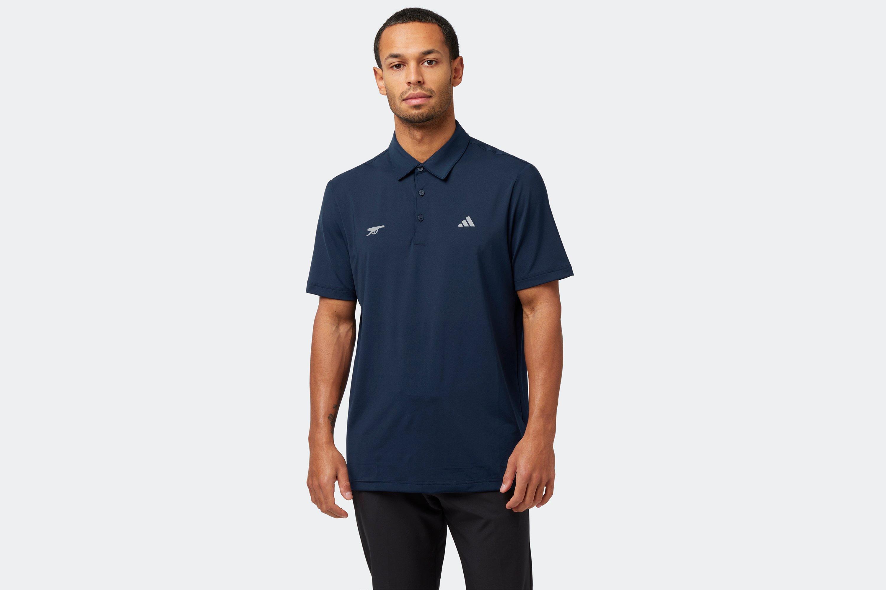 Arsenal adidas Golf Navy Solid Polo Shirt