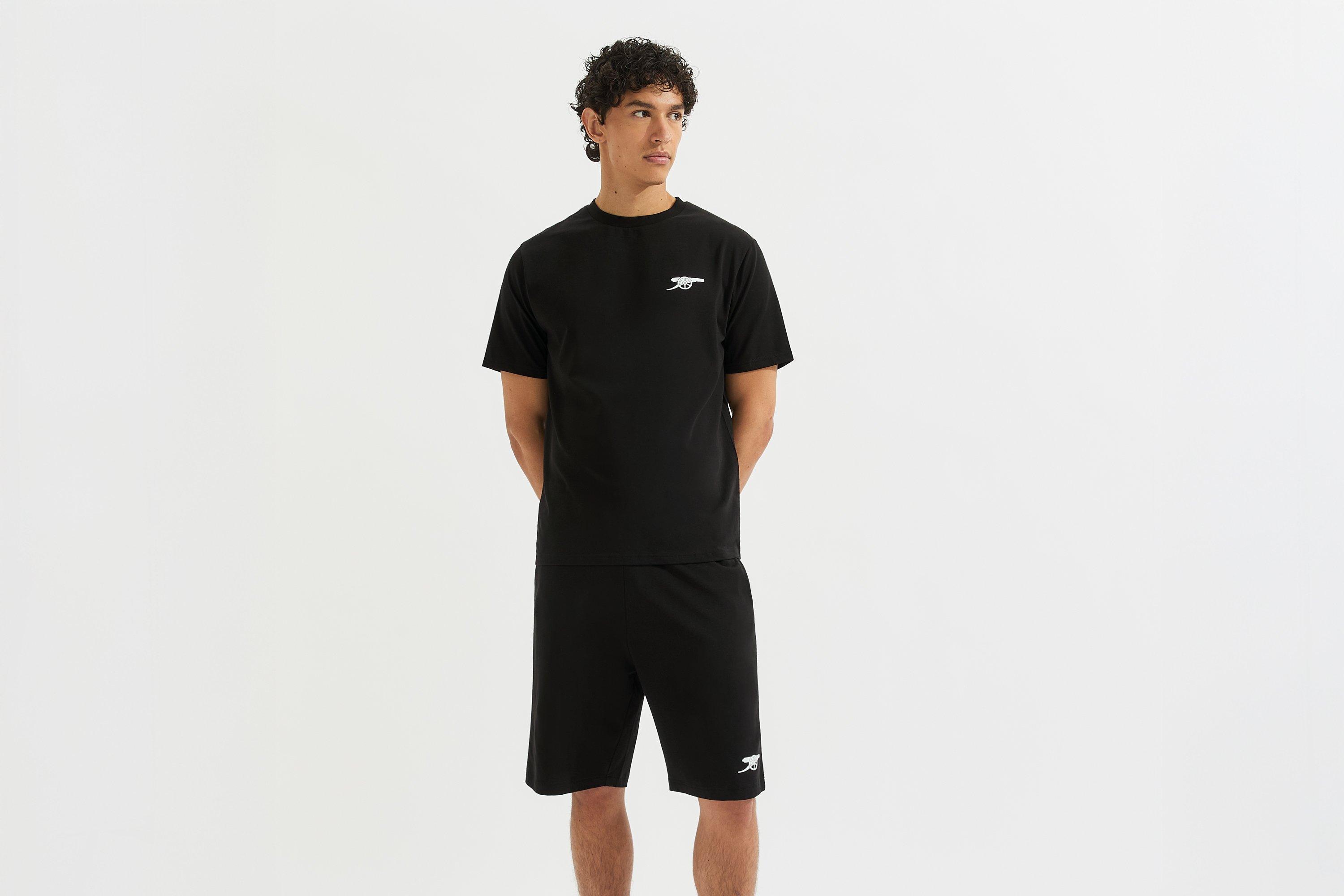 Arsenal Essentials Black Cannon Pyjama Short Set