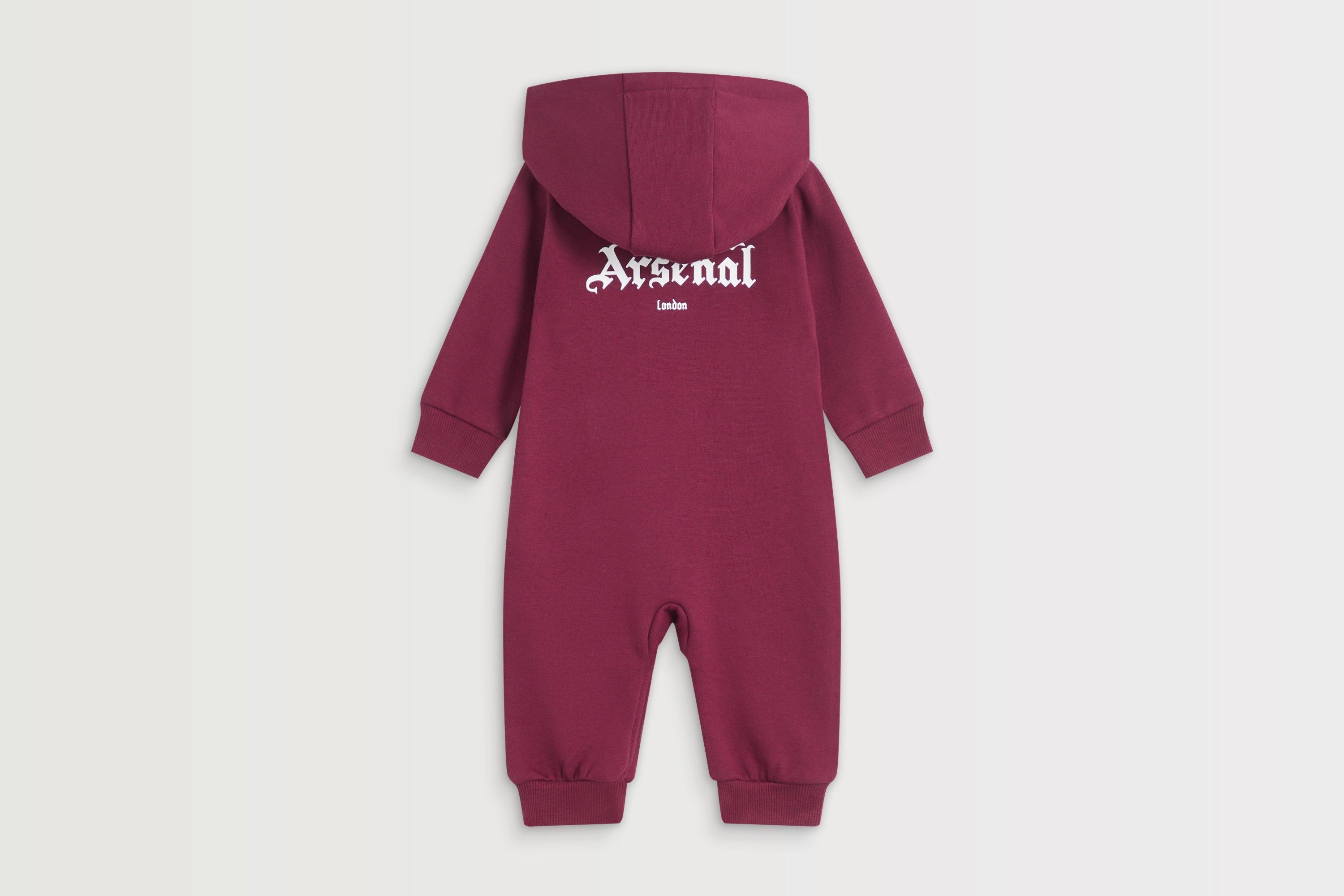 Arsenal Baby Burgundy Concordia Hooded Onesie