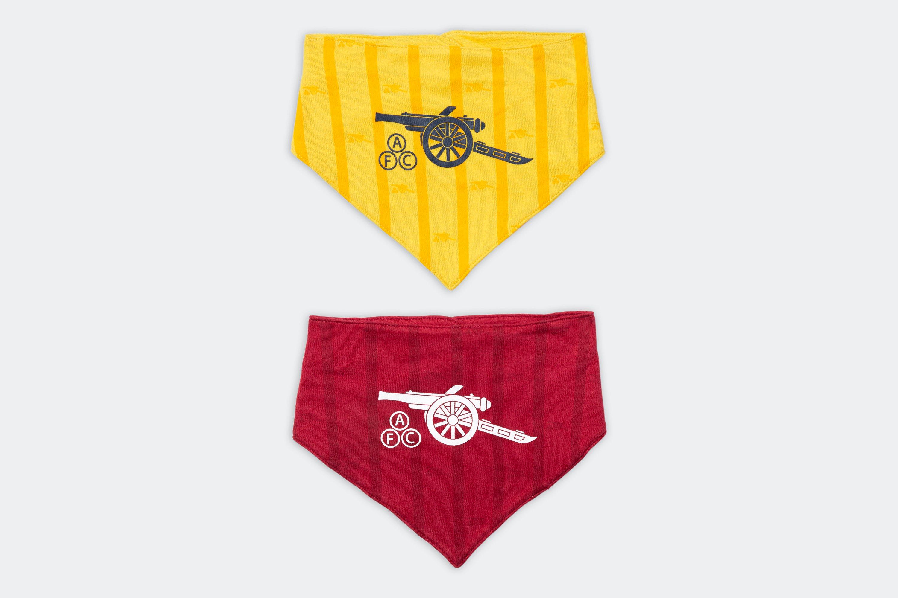 Arsenal Baby Retro 88-89 Home and Away 2pk Dribble Bibs