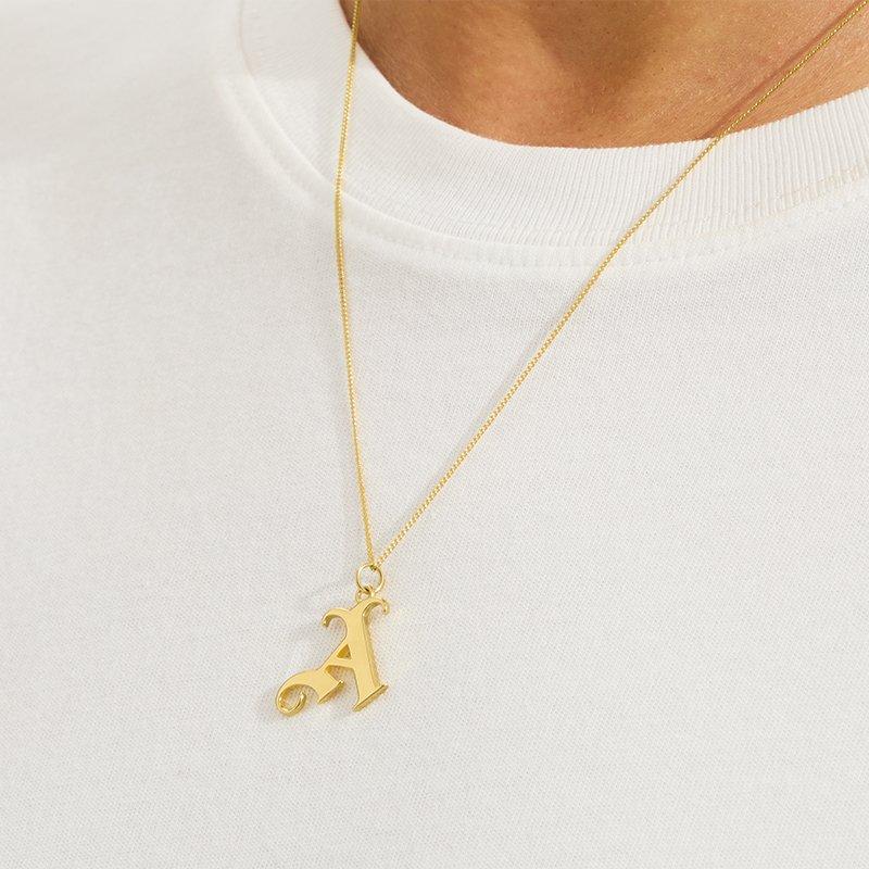 Arsenal 18ct Gold Plated Silver Gothic A Pendant