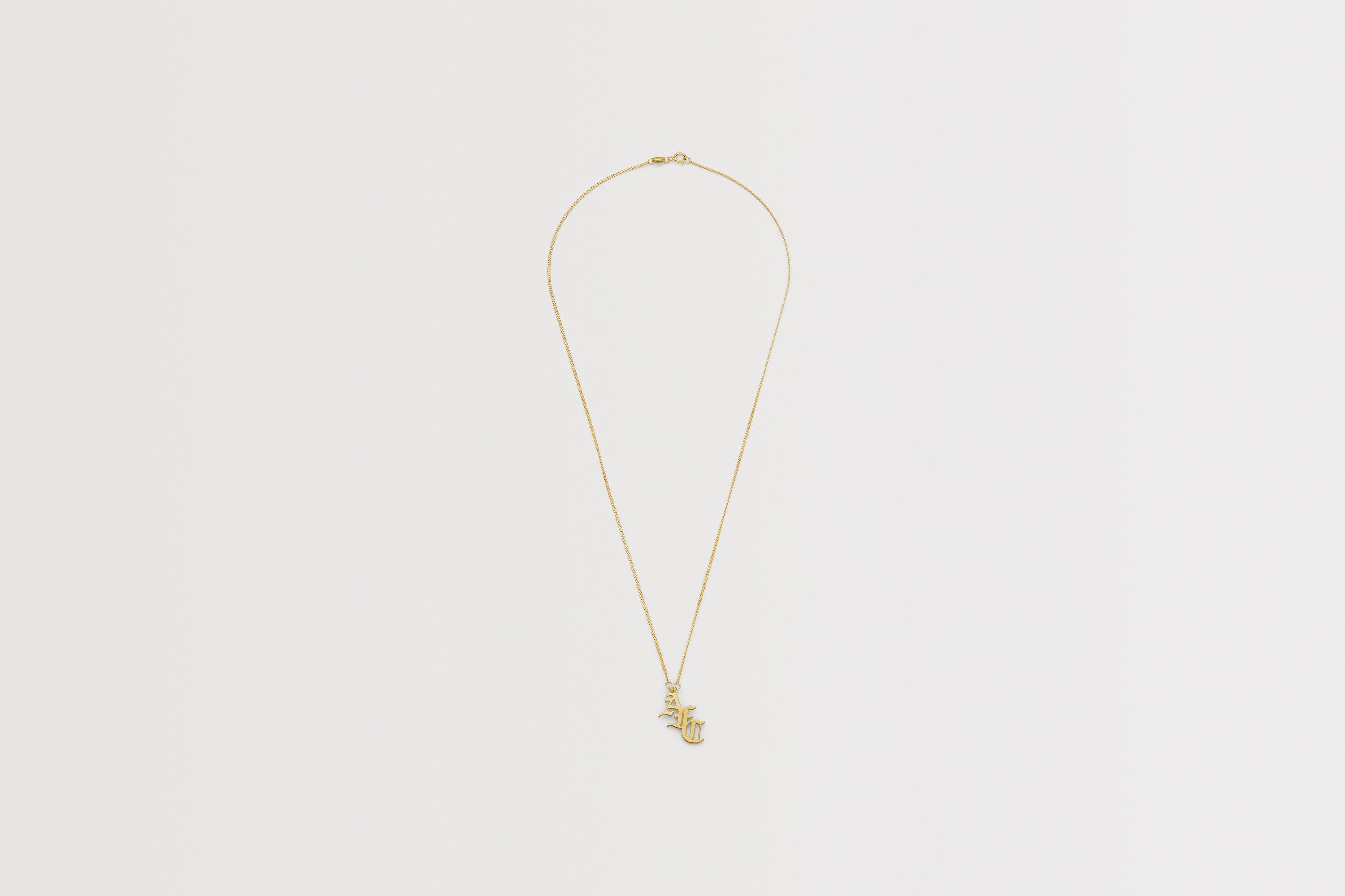 Arsenal 18ct Gold Plated Silver Gothic AFC Monogram Pendant