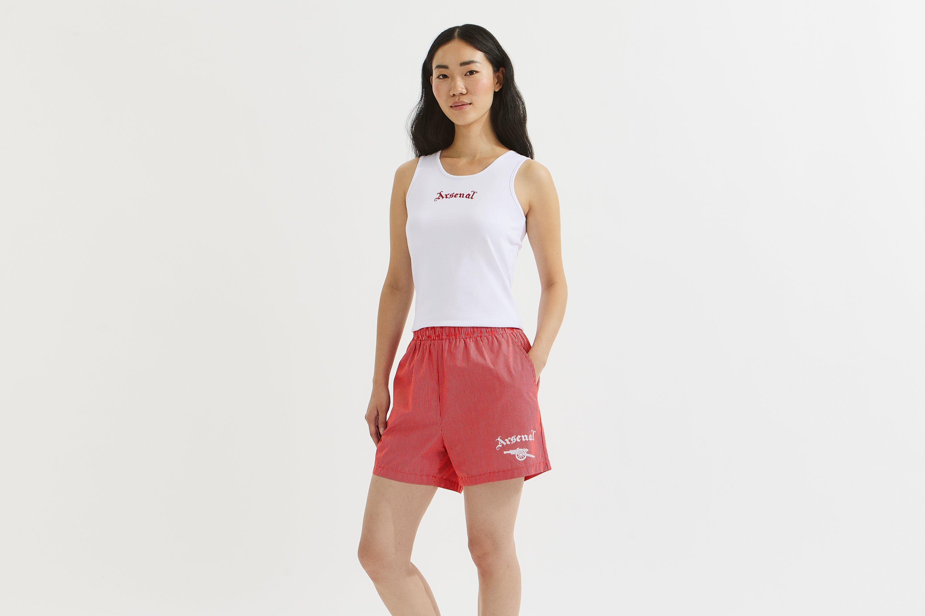 Arsenal Essentials Womens Gothic Stripe Poplin Pyjama Set