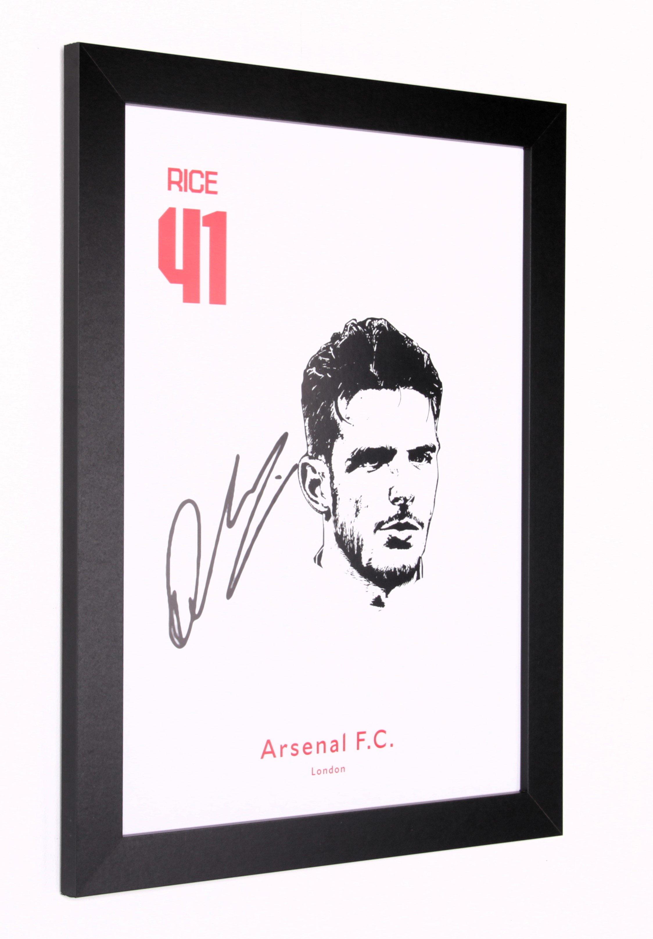 Arsenal Framed Digital Signed Headshot RICE