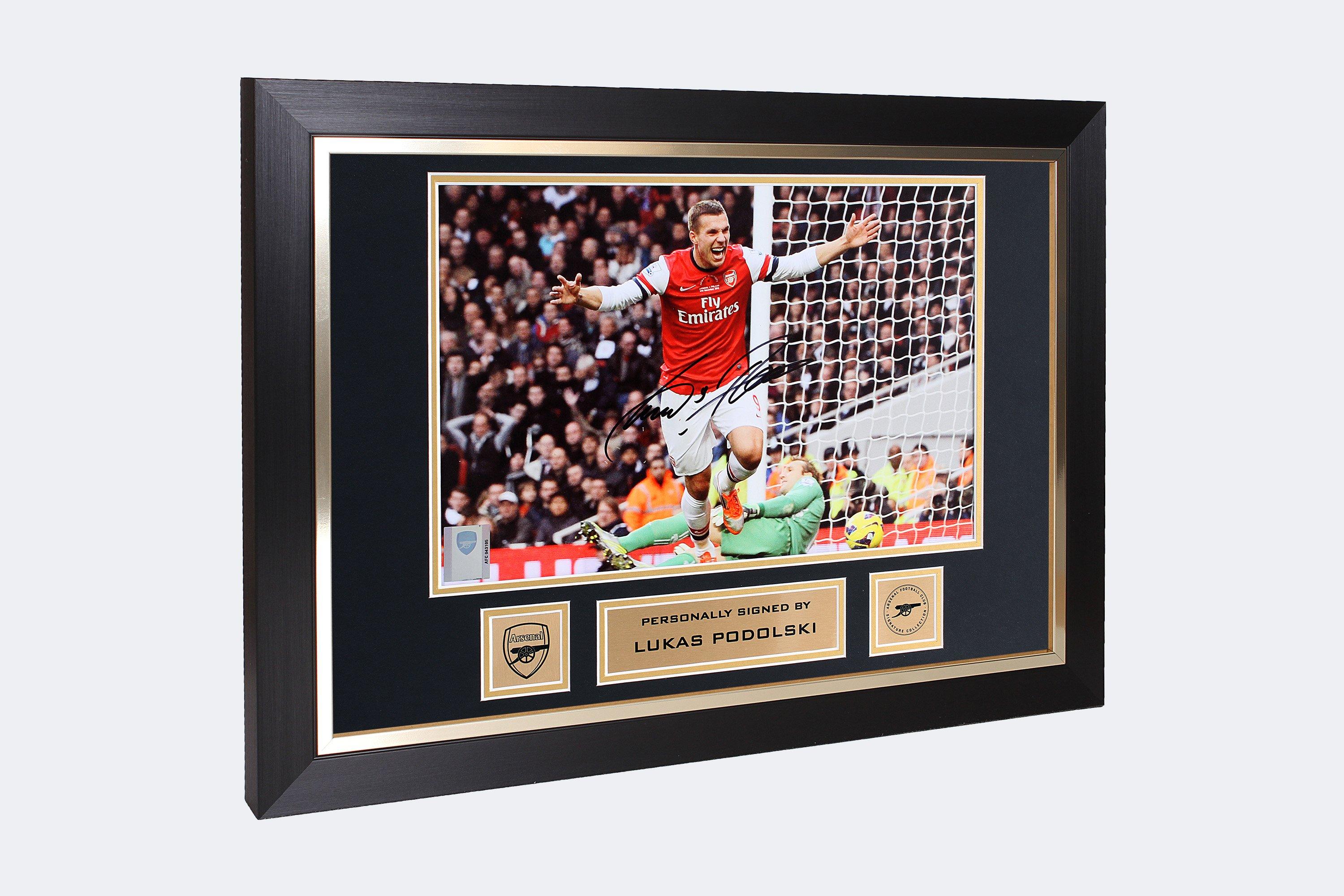 Arsenal Framed Signed Lukas Podolski Print