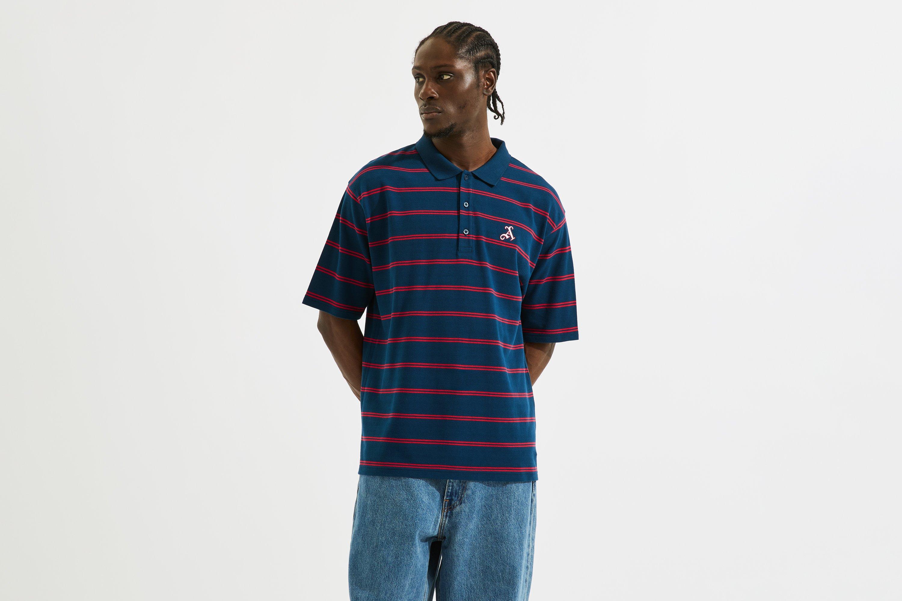 Arsenal Classics Intent Stripe Polo Shirt