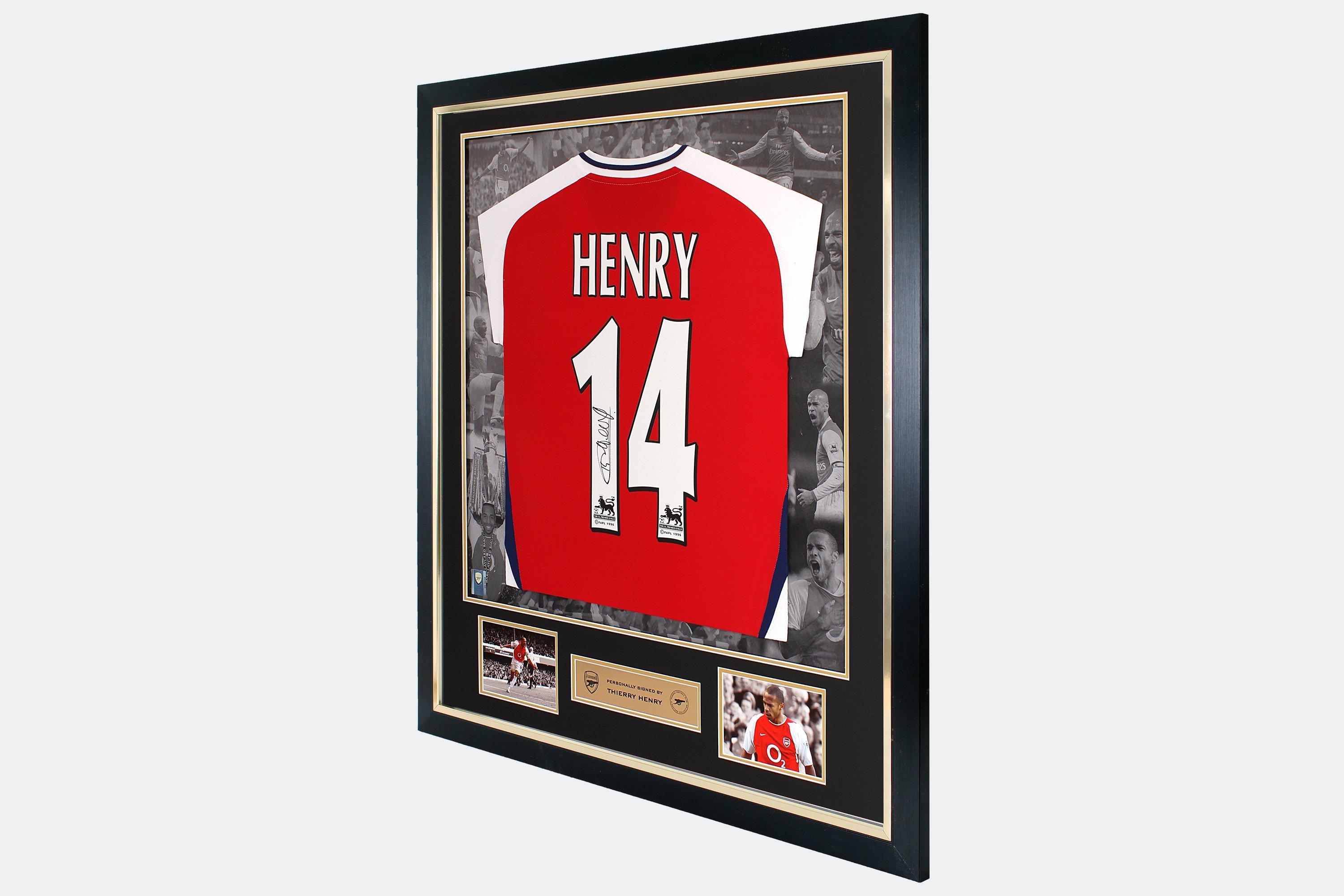 Arsenal Framed Signed Thierry Henry Shirt