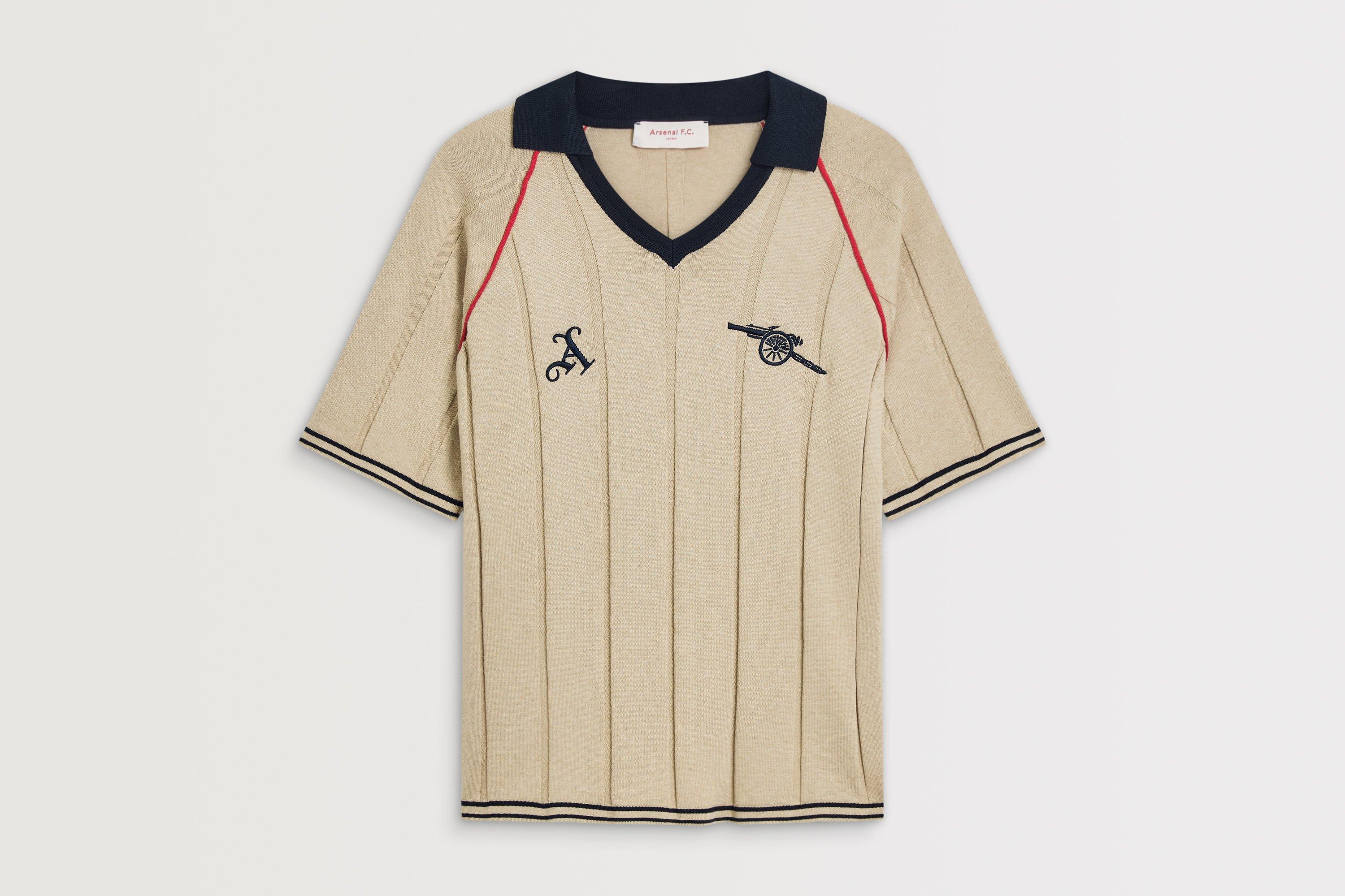 Arsenal Unisex Gold Knitted Polo Shirt