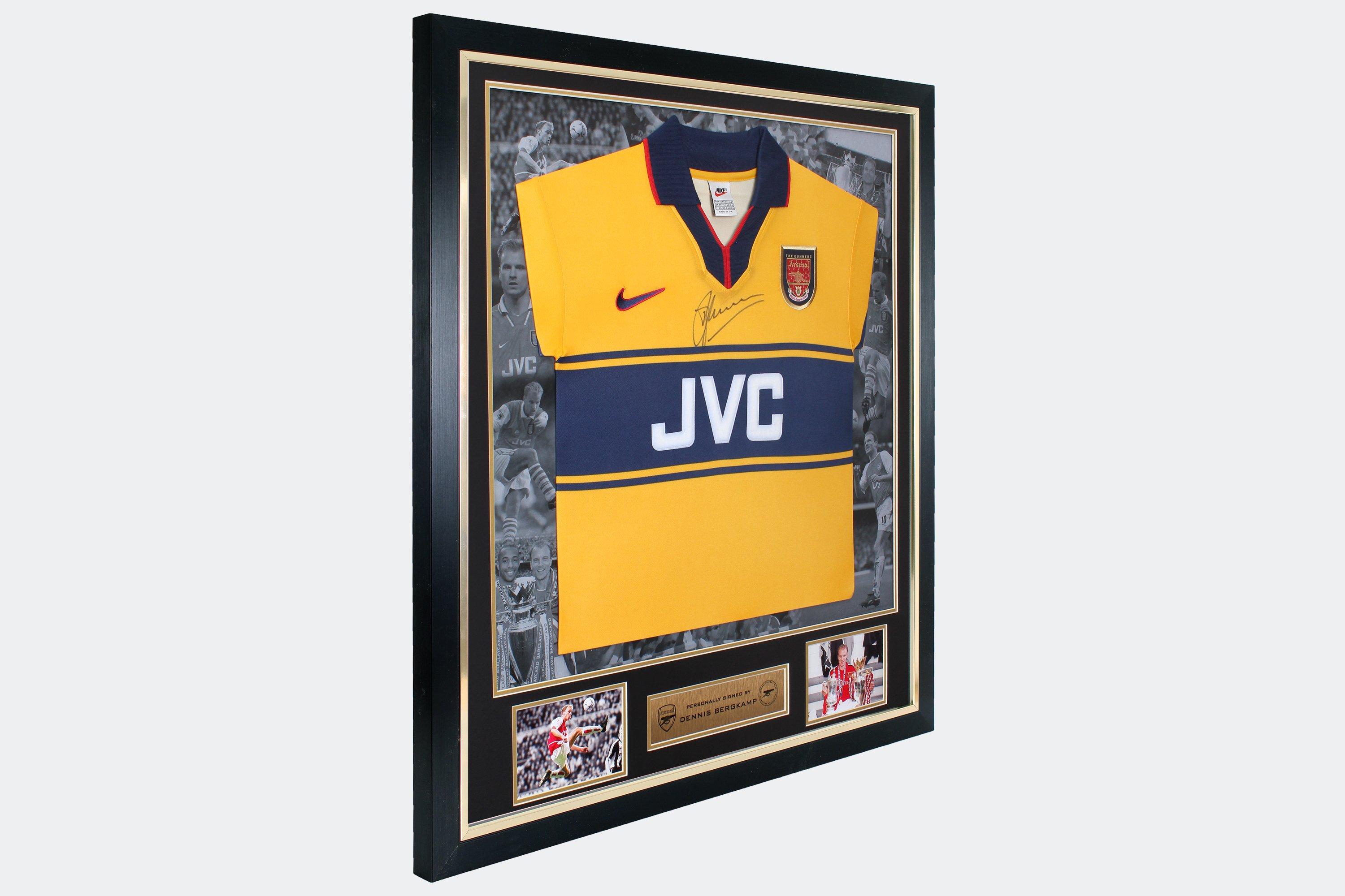 Dennis Bergkamp Framed Signed 97-99 Away Shirt