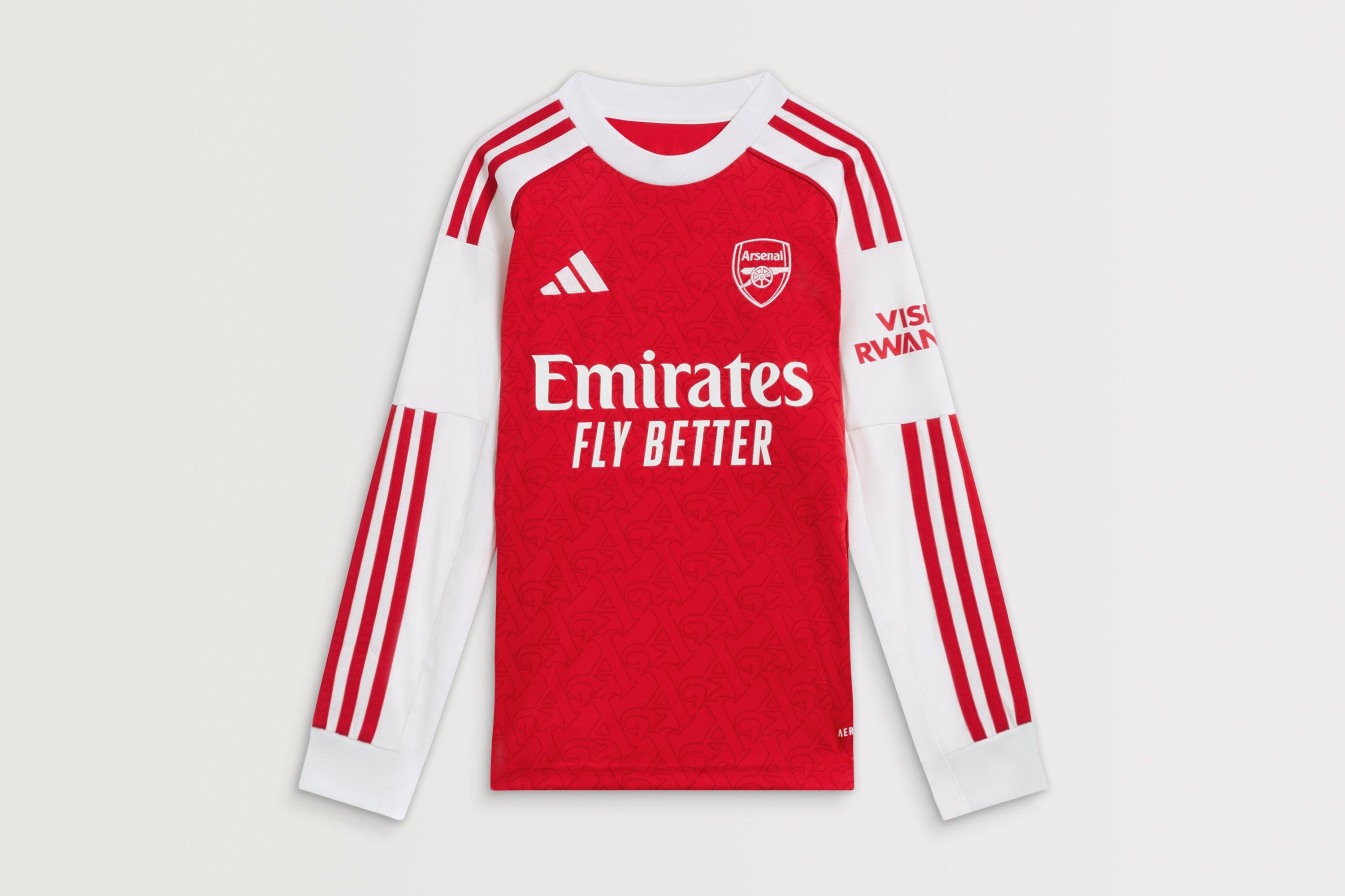 Arsenal adidas Kids UWCL Champions Long Sleeved Home Shirt
