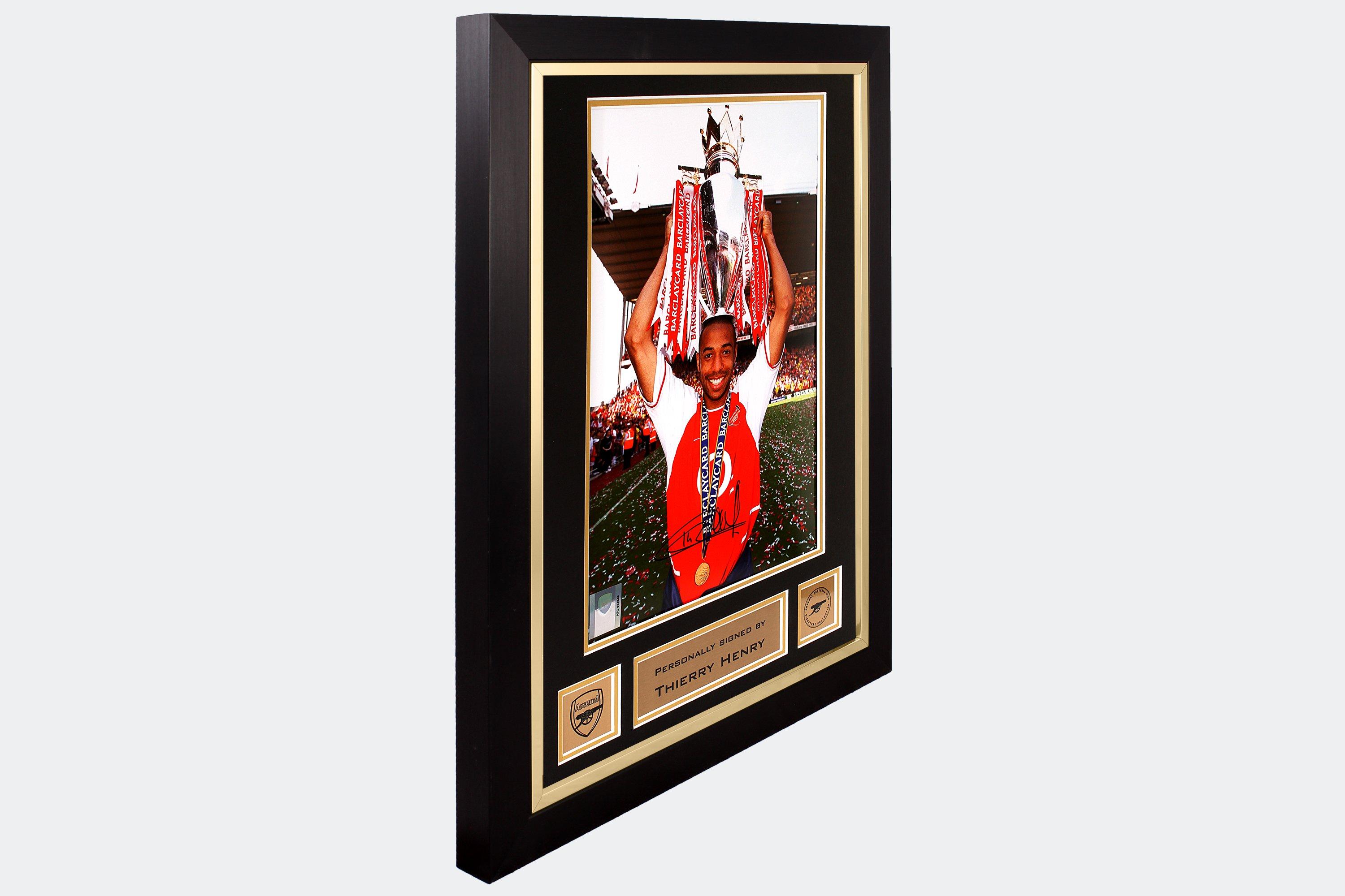 Arsenal Henry Framed Signed Trophy Picture