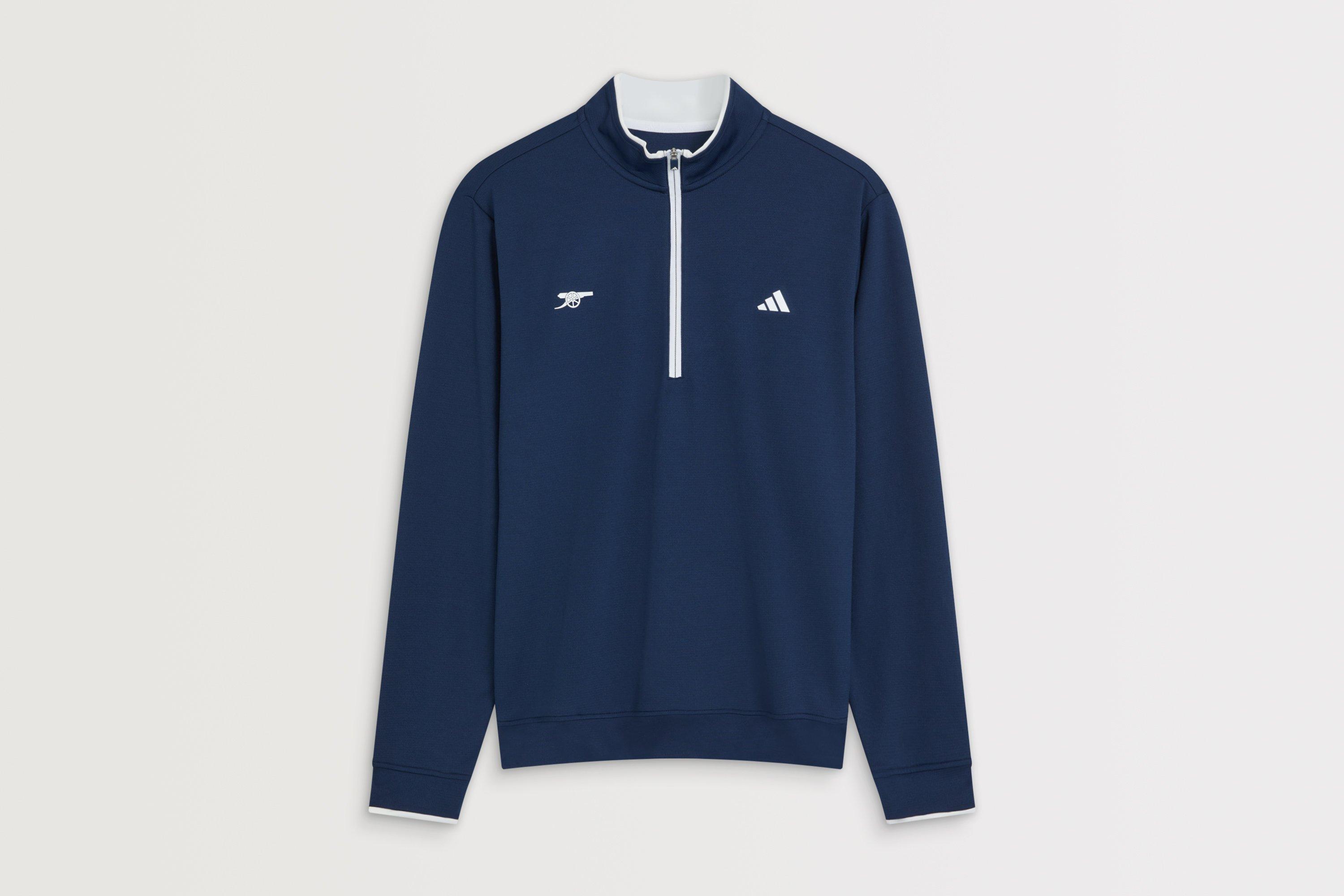 Arsenal adidas Golf Lightweight Navy 1/2 Zip Top