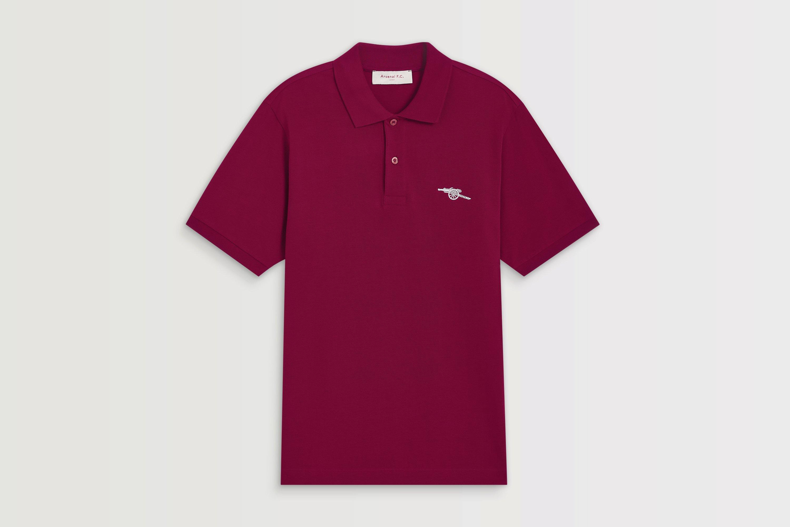 Arsenal Essentials Burgundy Cannon Polo Shirt