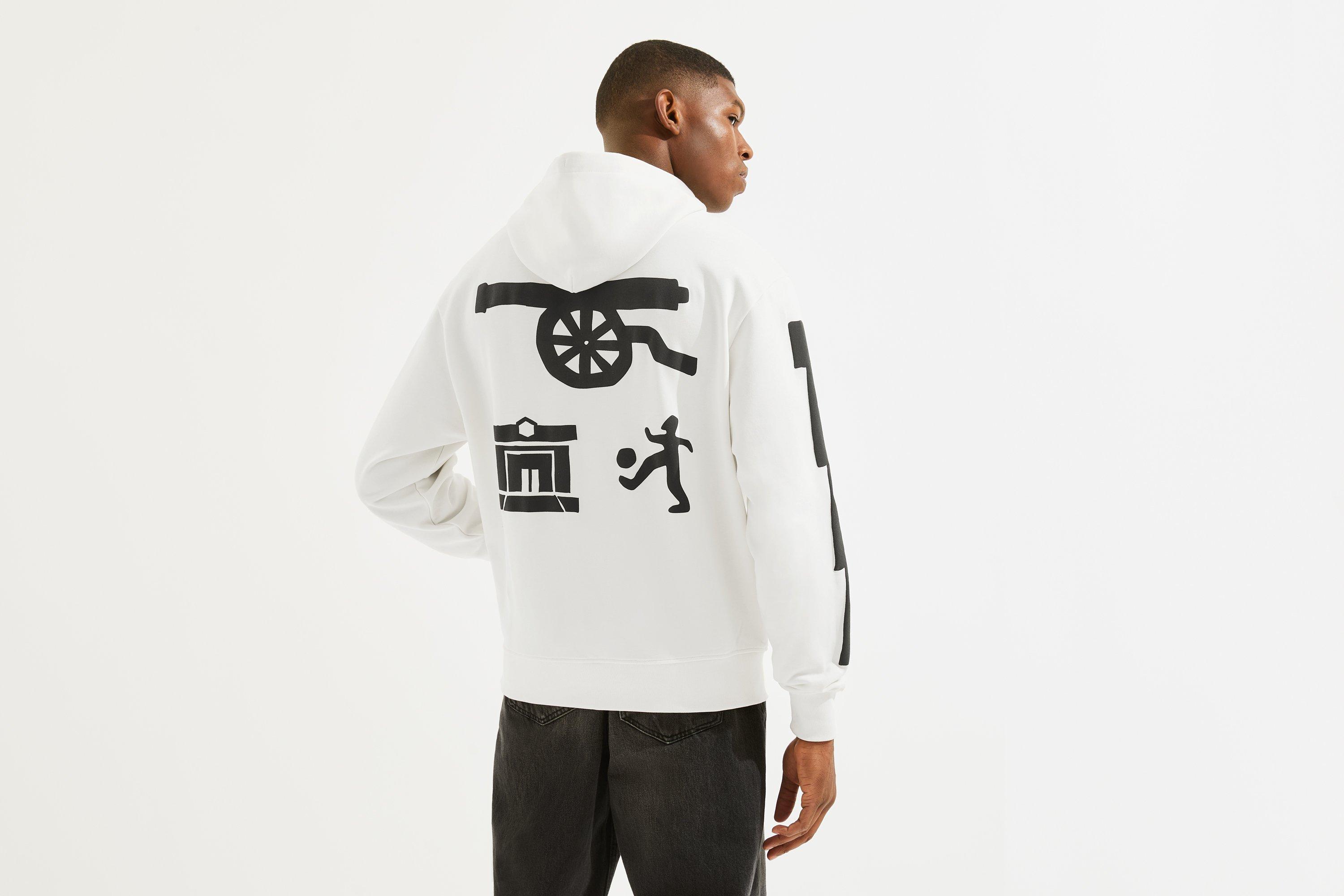 Arsenal N7 White Pre-Historic Hoodie