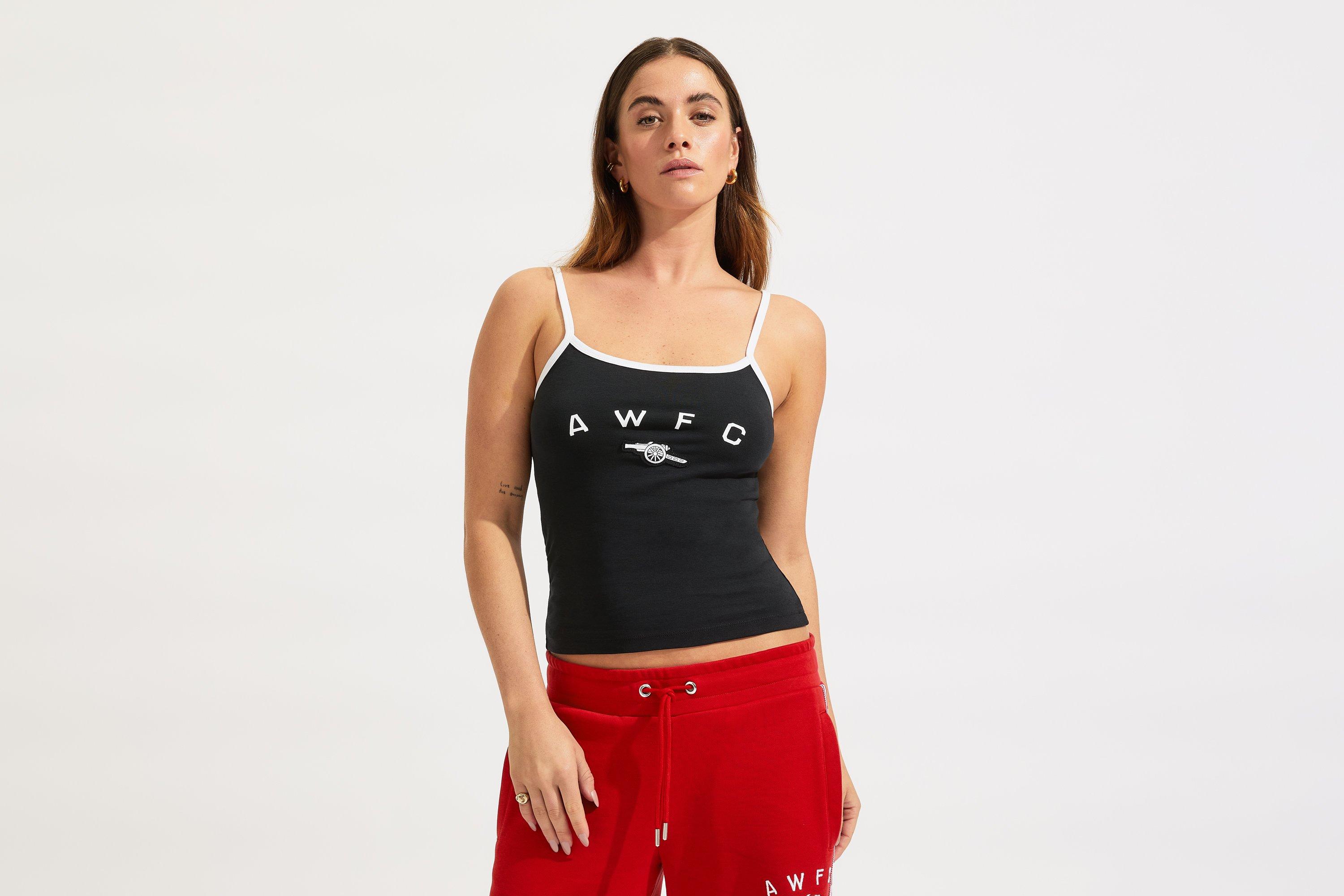 Arsenal AWFC Womens Black Ribbed Tank
