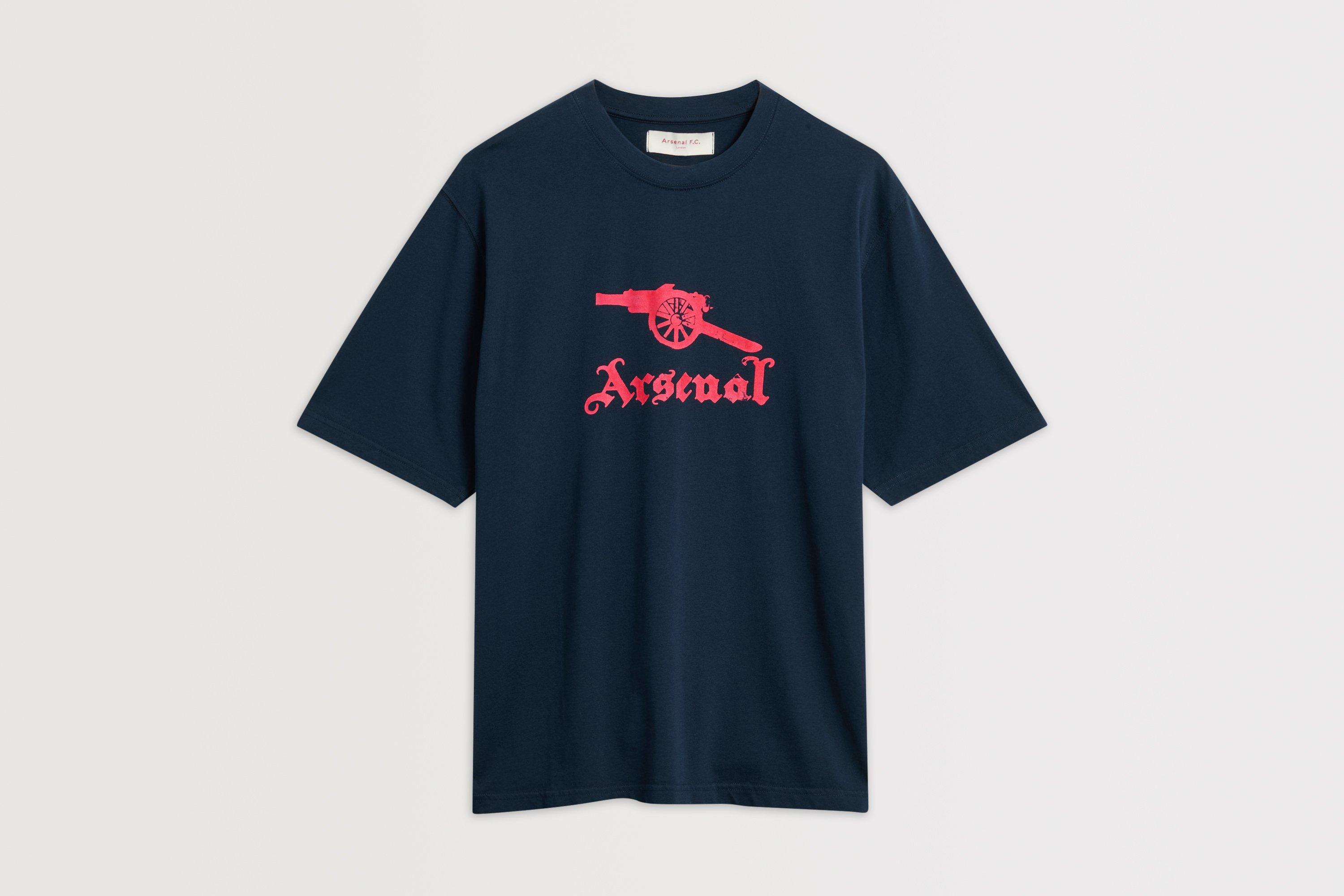 Arsenal Unisex Stamp Print T-Shirt in Navy