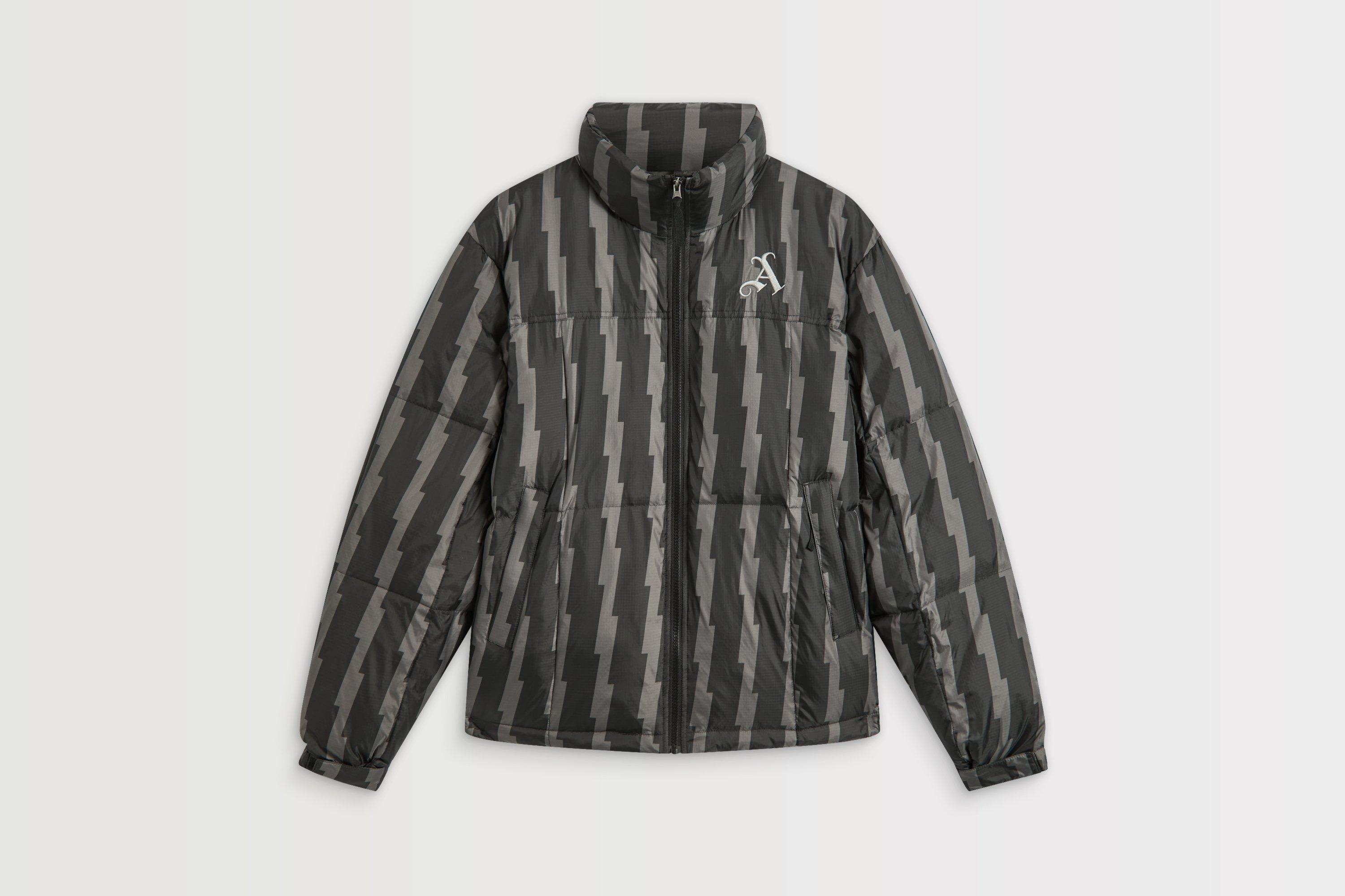 Arsenal Black Printed Cannon Puffer Jacket