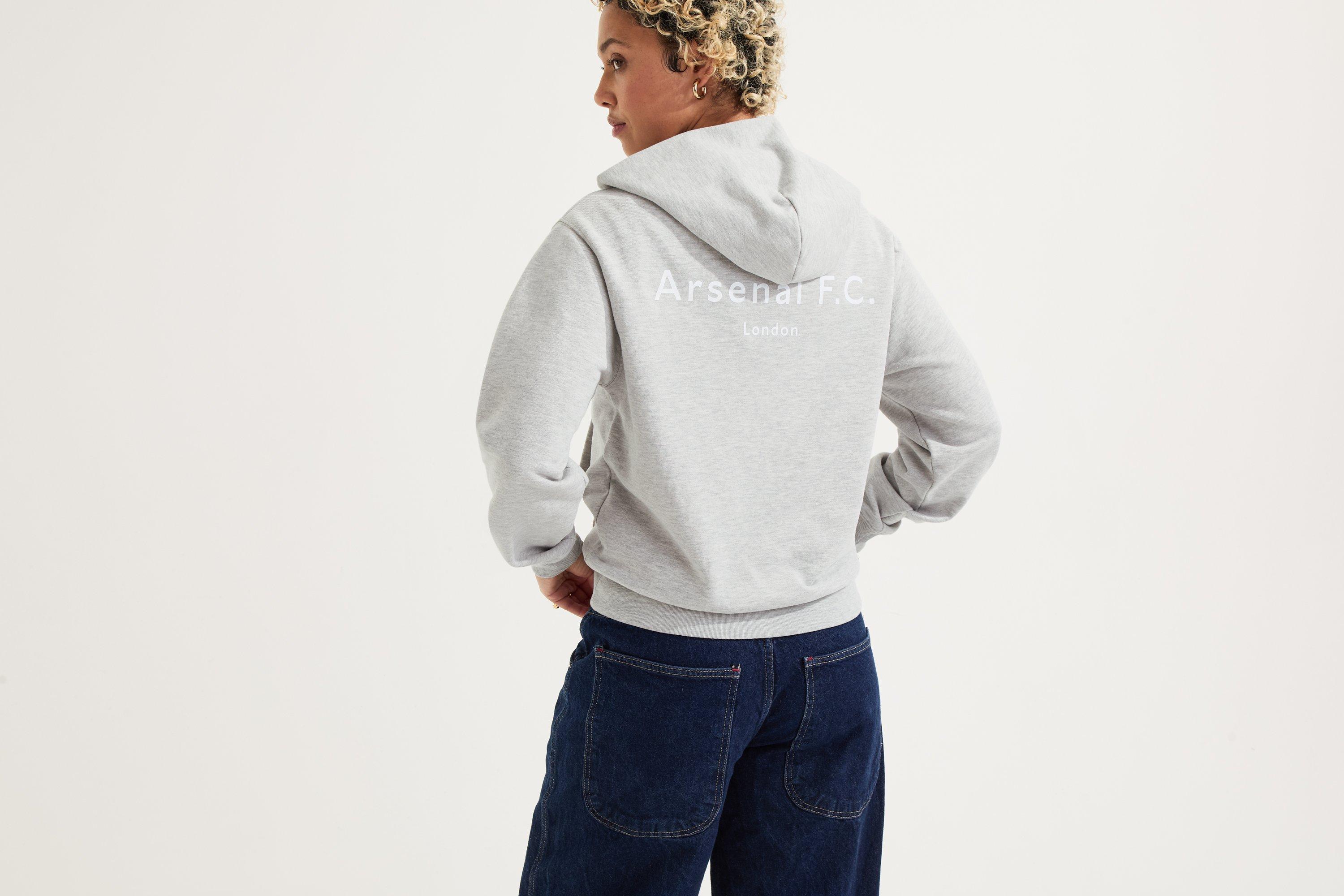 Arsenal Womens Essentials Grey Chapman Hoodie