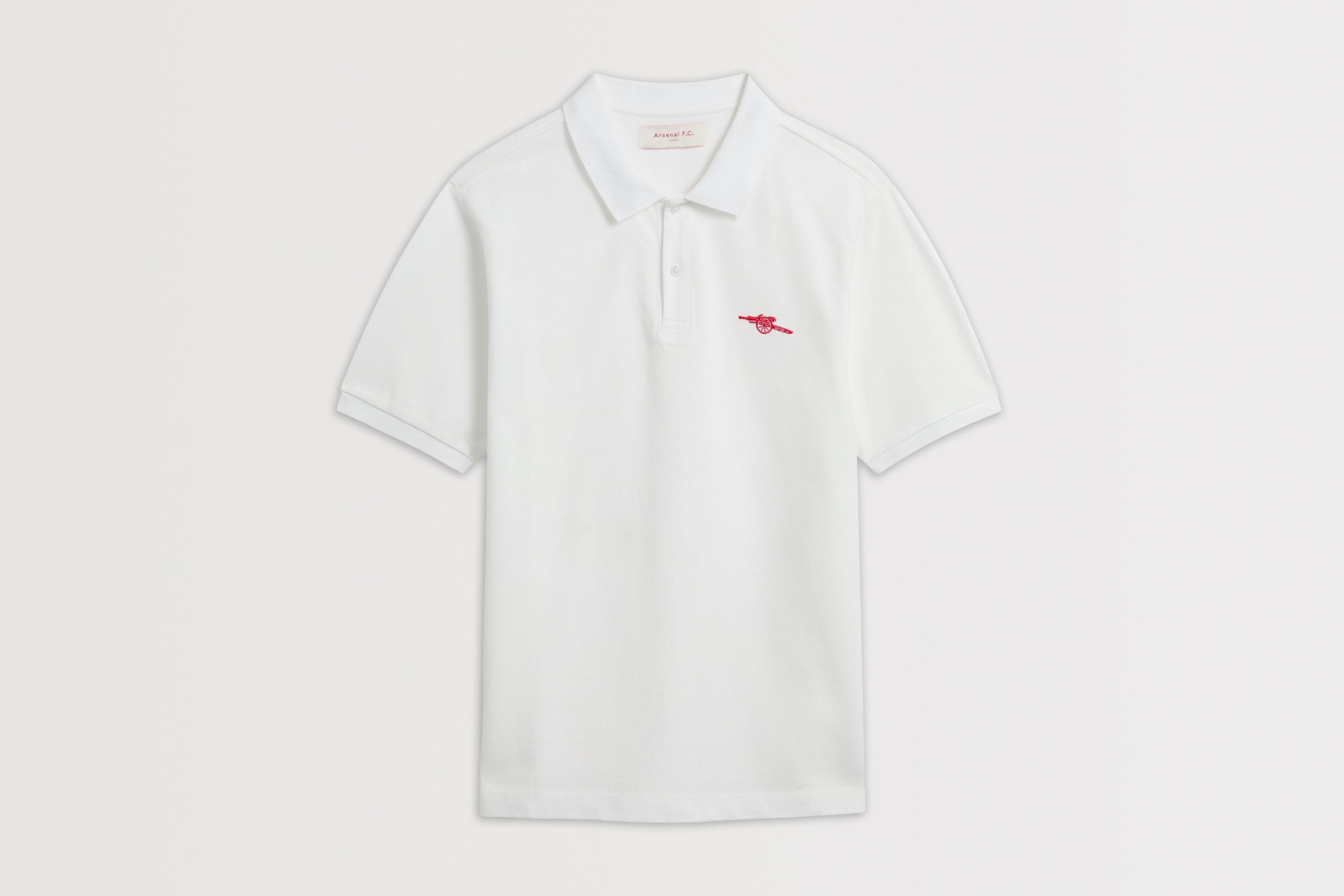 Arsenal Cannon Polo Shirt in White