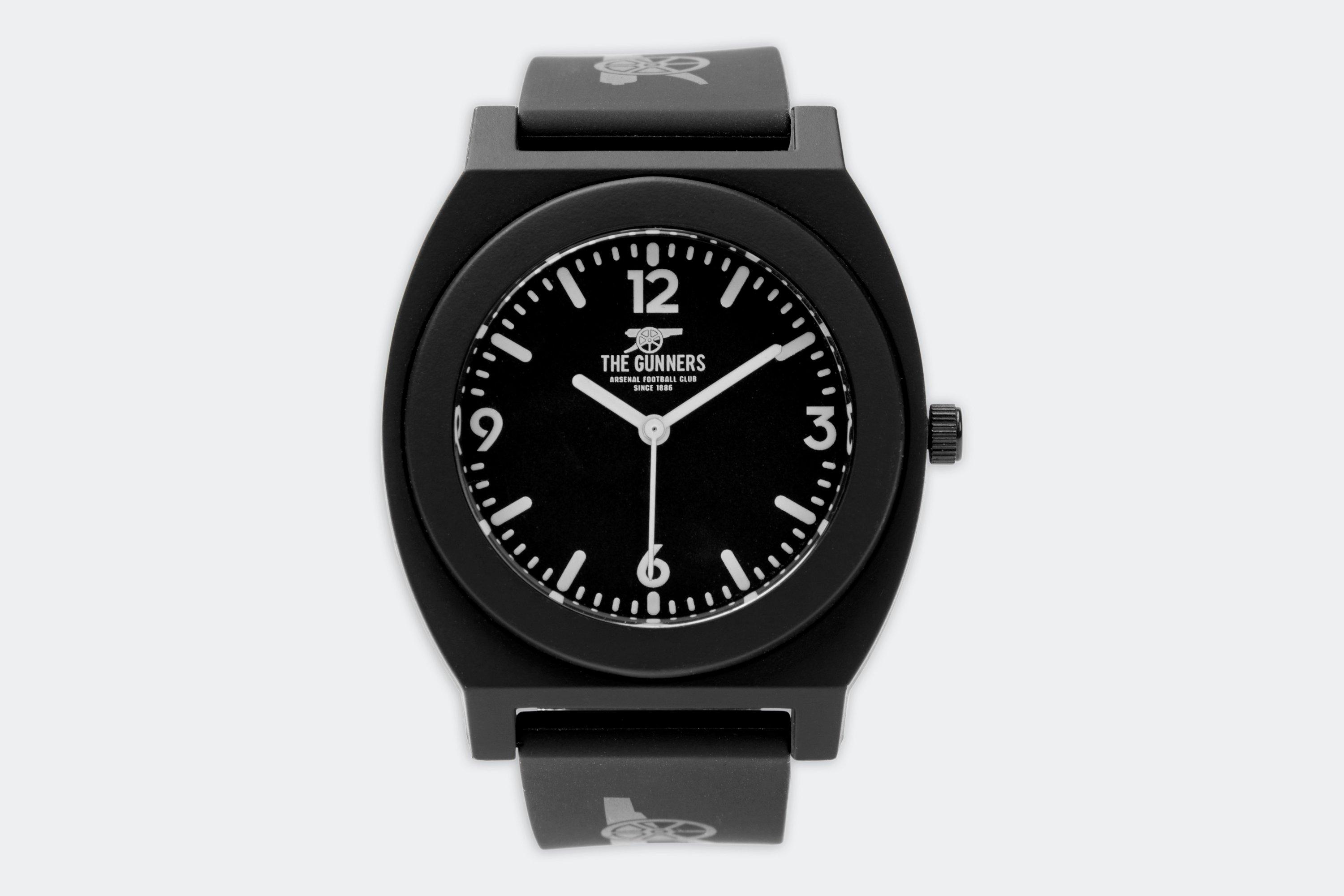 Arsenal Black Silicon Cannon Strap Watch