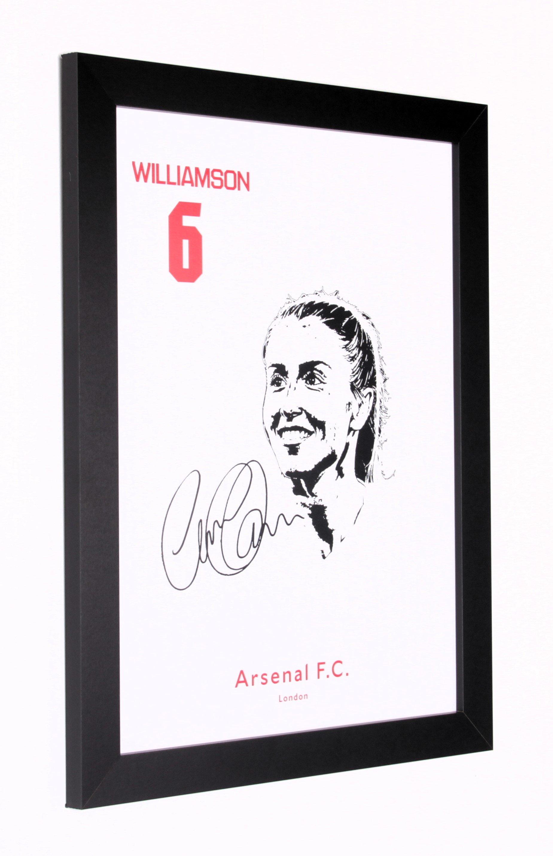 Arsenal Framed Digital Signed Headshot WILLIAMSON