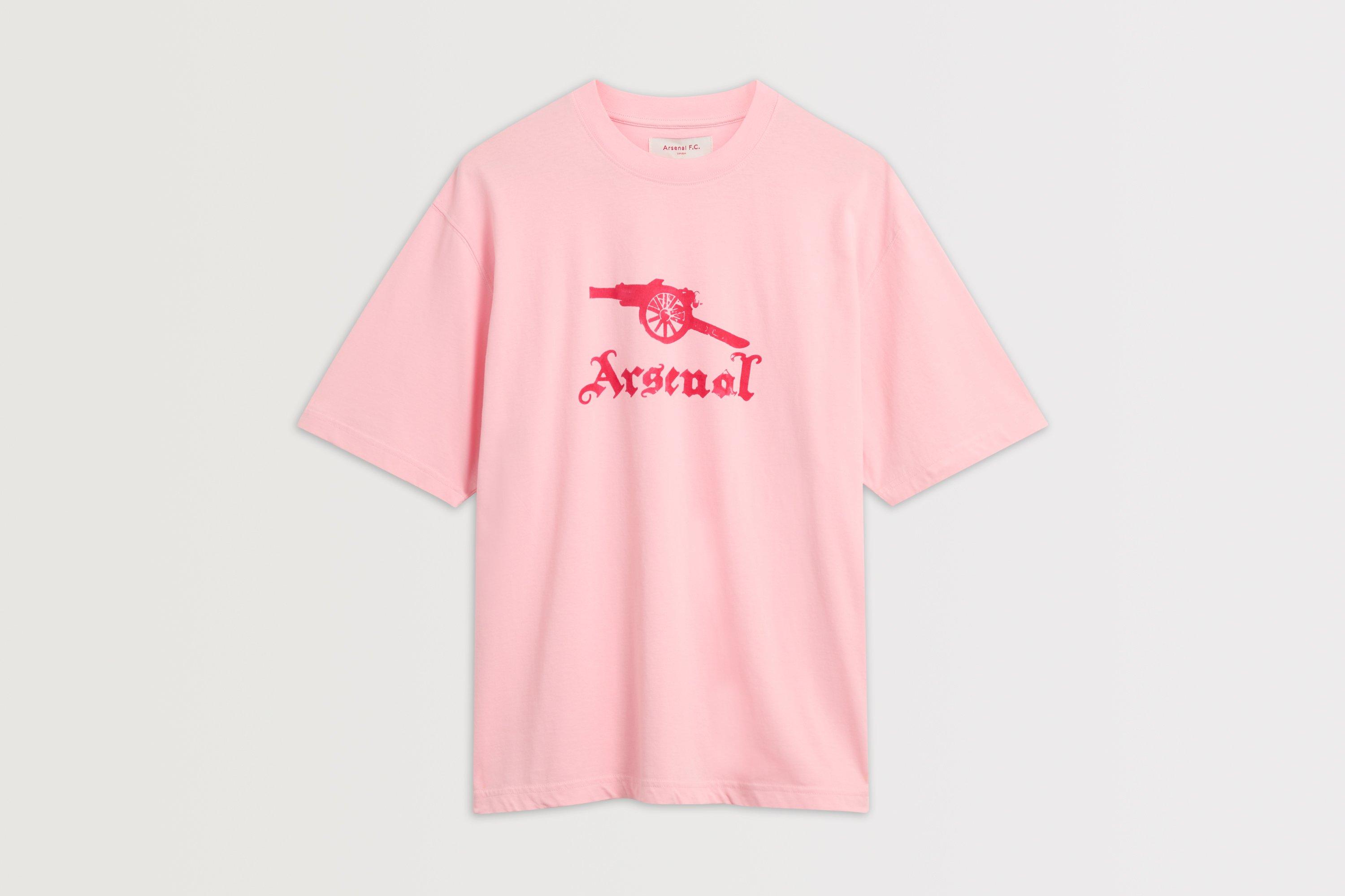 Arsenal Unisex Stamp Print T-Shirt in Pink