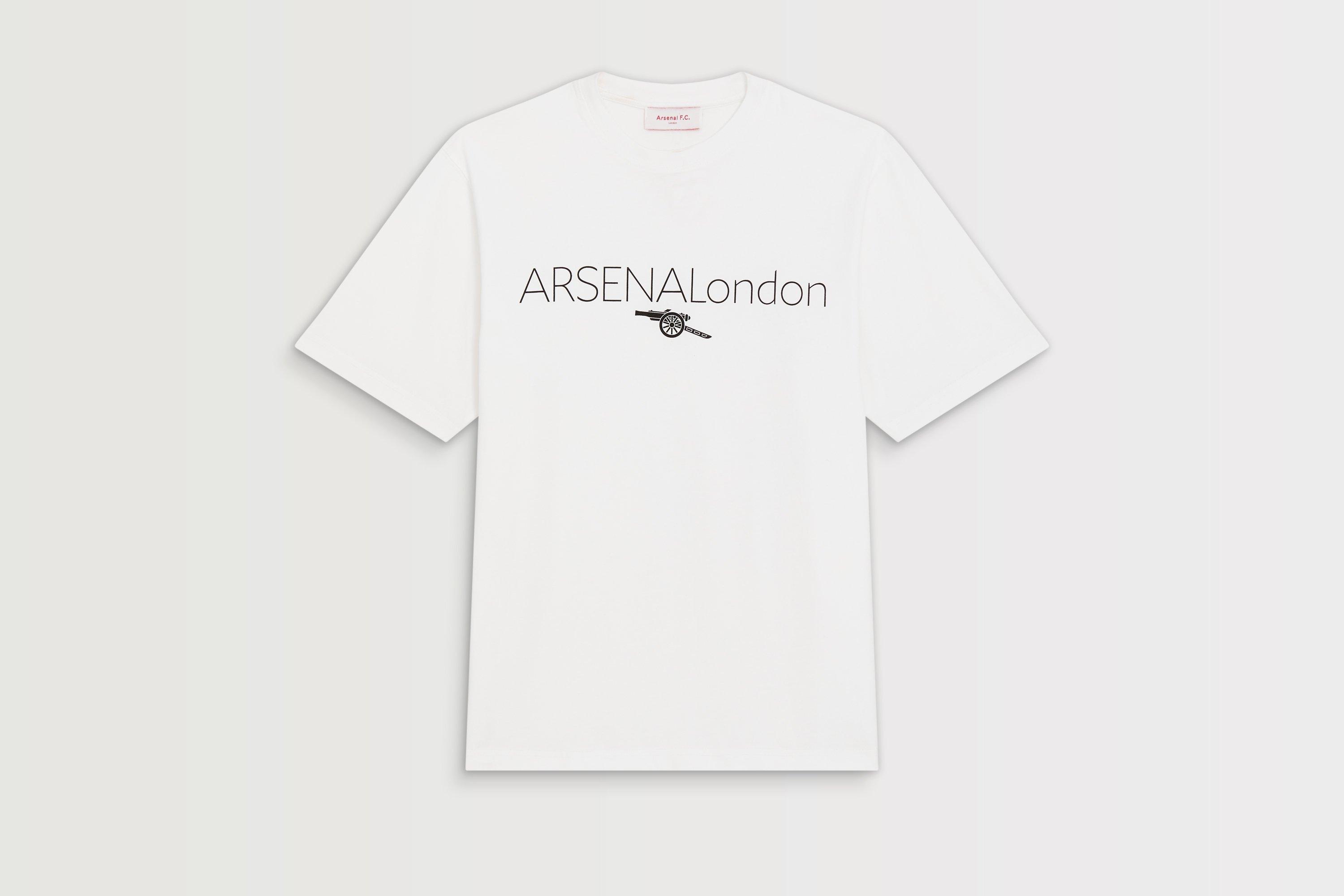Arsenal London White Graphic T-Shirt