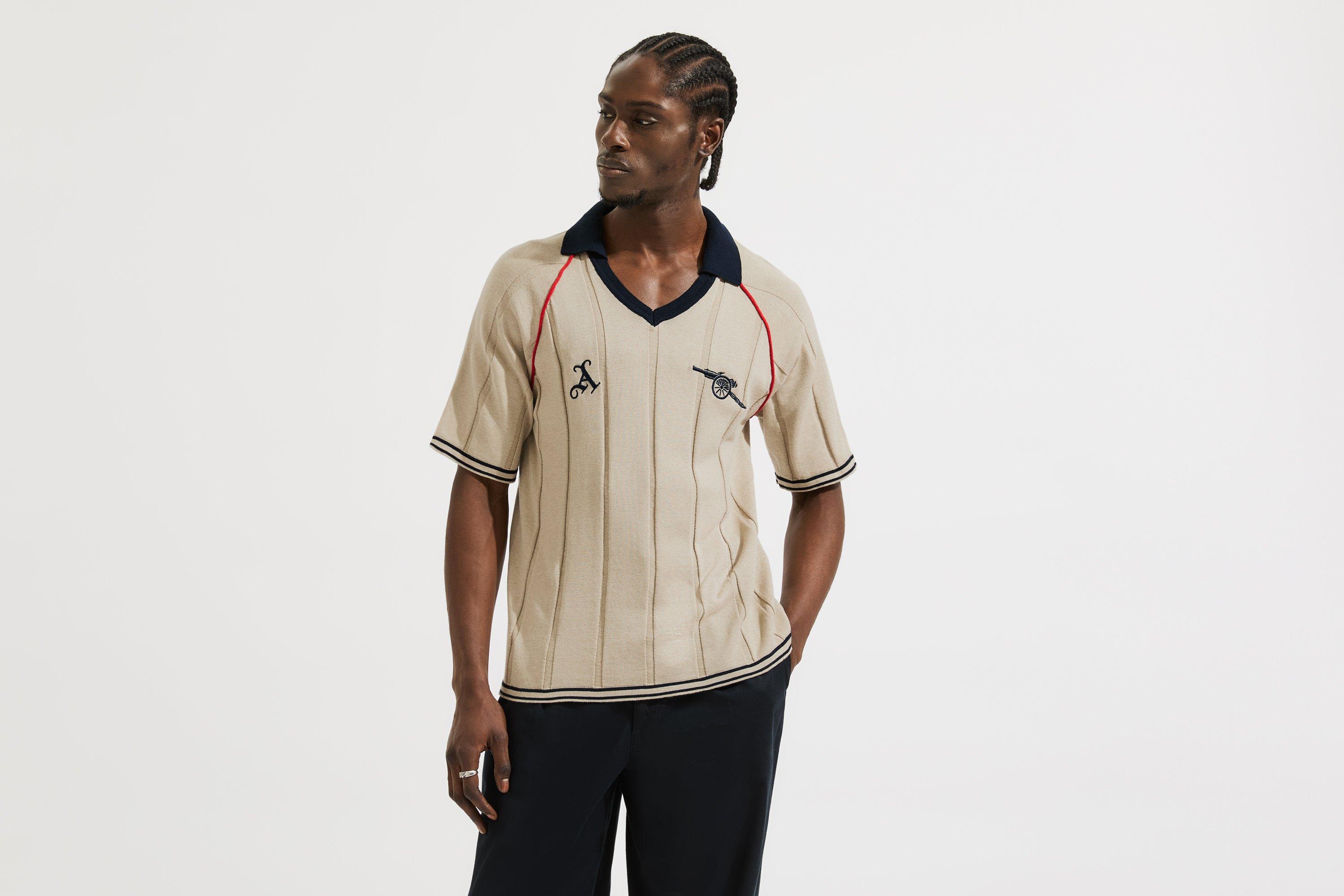Arsenal Unisex Gold Knitted Polo Shirt