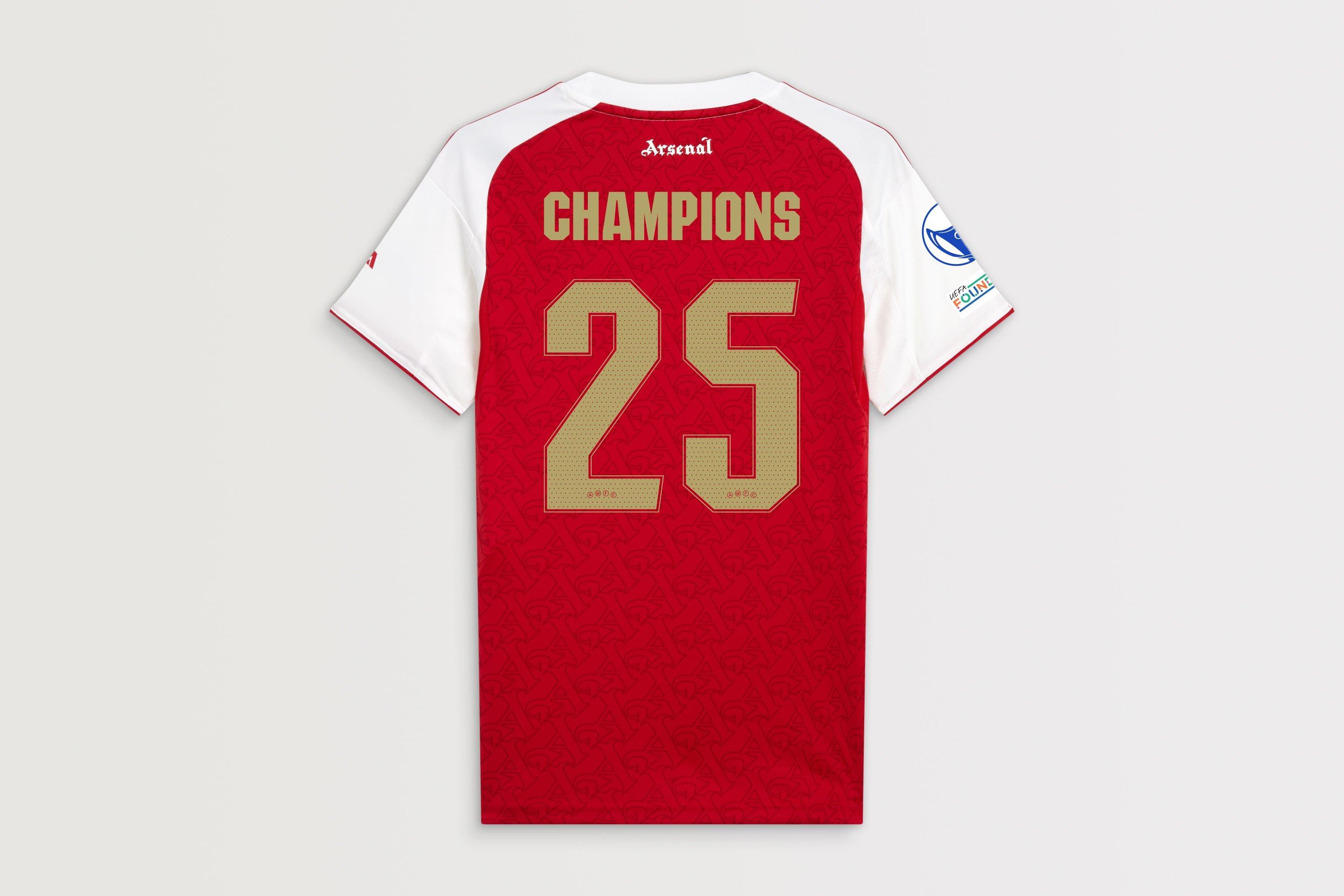 Arsenal adidas Womens UWCL Champions Authentic Home Shirt