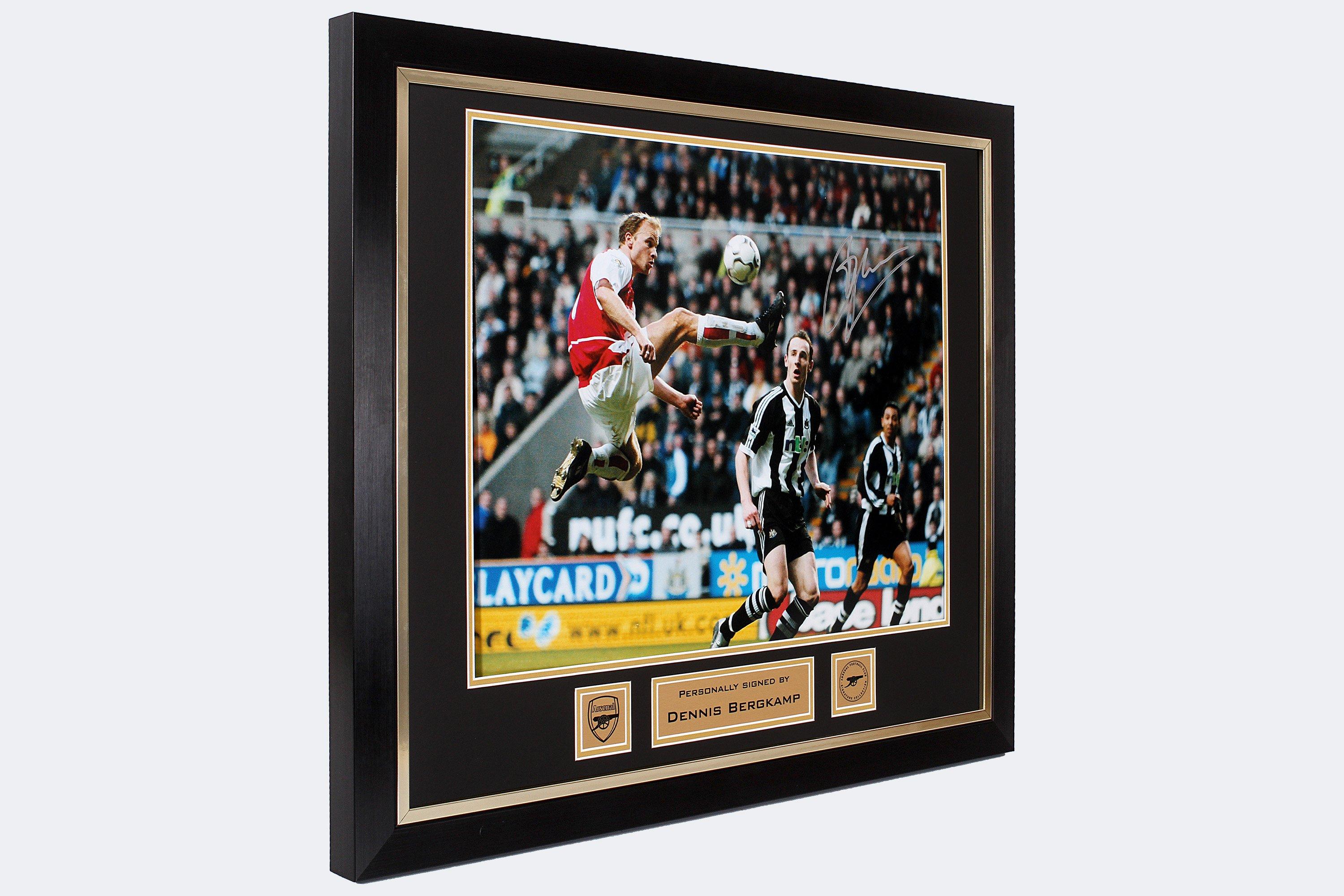 Arsenal Framed Signed Bergkamp Statue Print