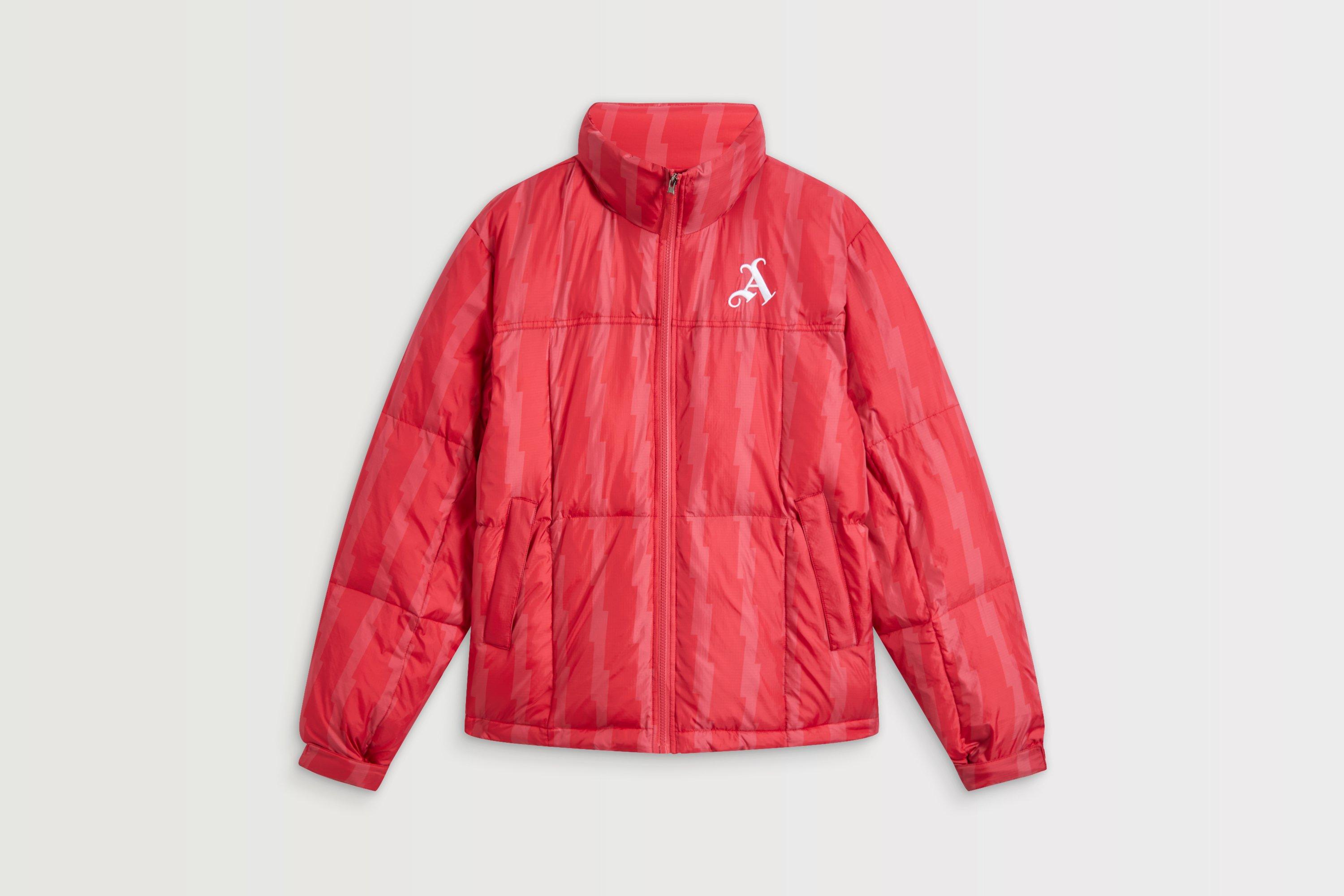 Arsenal Red Printed Cannon Puffer Jacket
