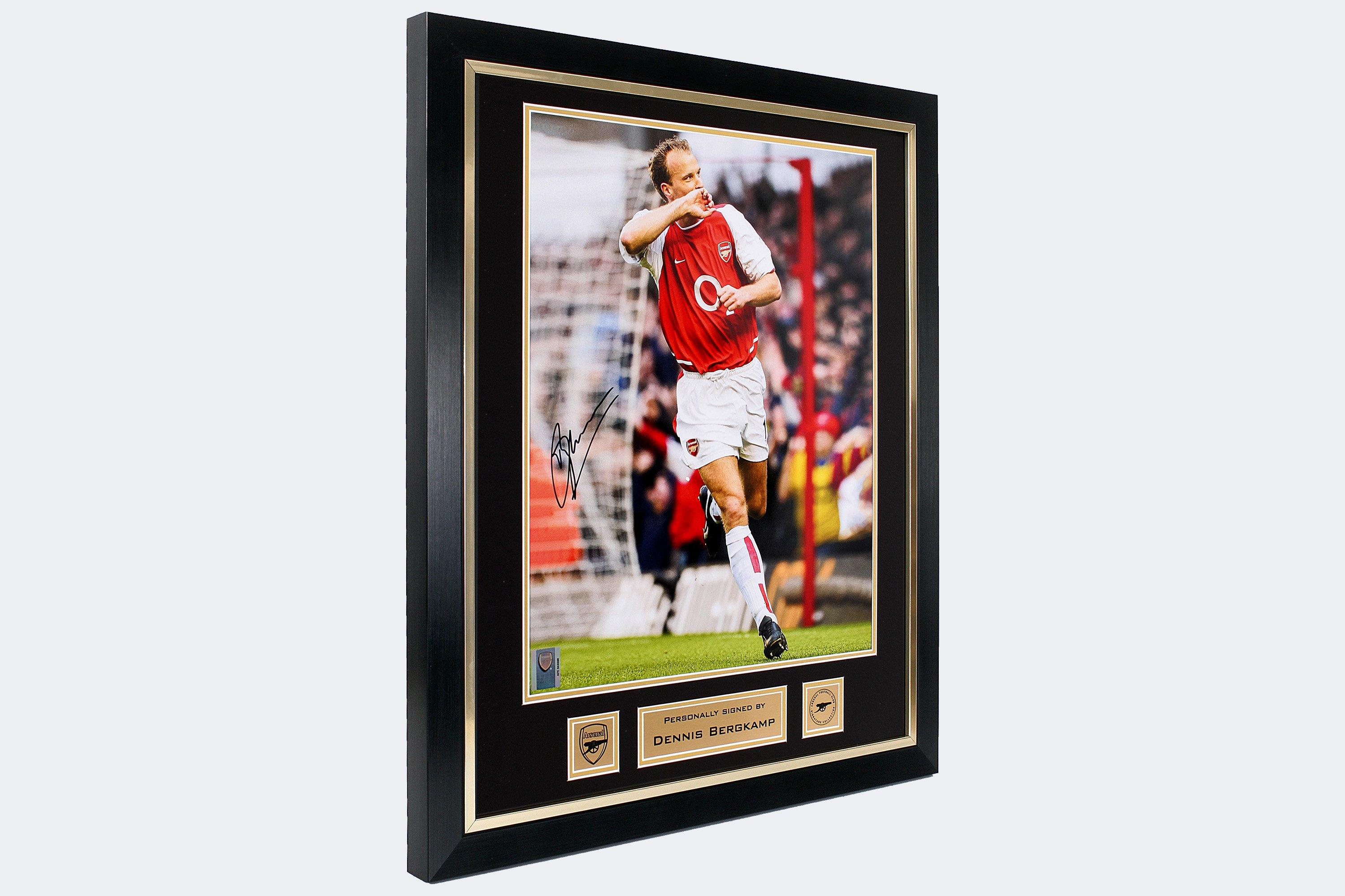 Arsenal Framed Signed Bergkamp Kissing Hand Print